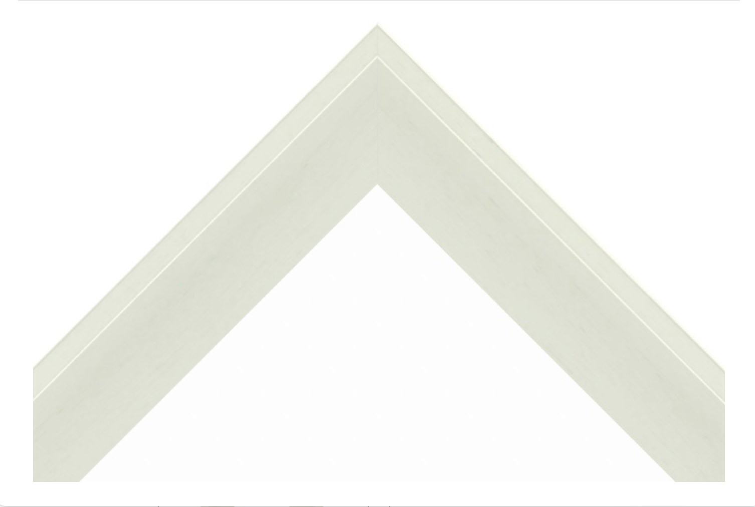 Close-up of a wooden picture frame corner showing miter joint.