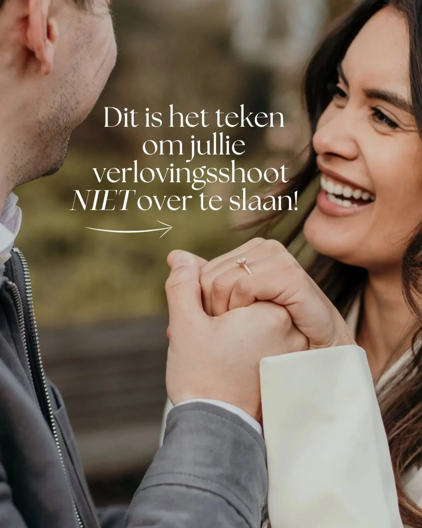 Dit is waarom een verlovingsshoot altijd aan te raden is 👉🏻

Zo vaak hoor ik van koppels 'We weten echt niet hoe we moeten poseren' of 'we zijn echt niet fotogeniek'. En dat is ook logisch, want je staat niet dagelijks voor de camera 📸

En precies