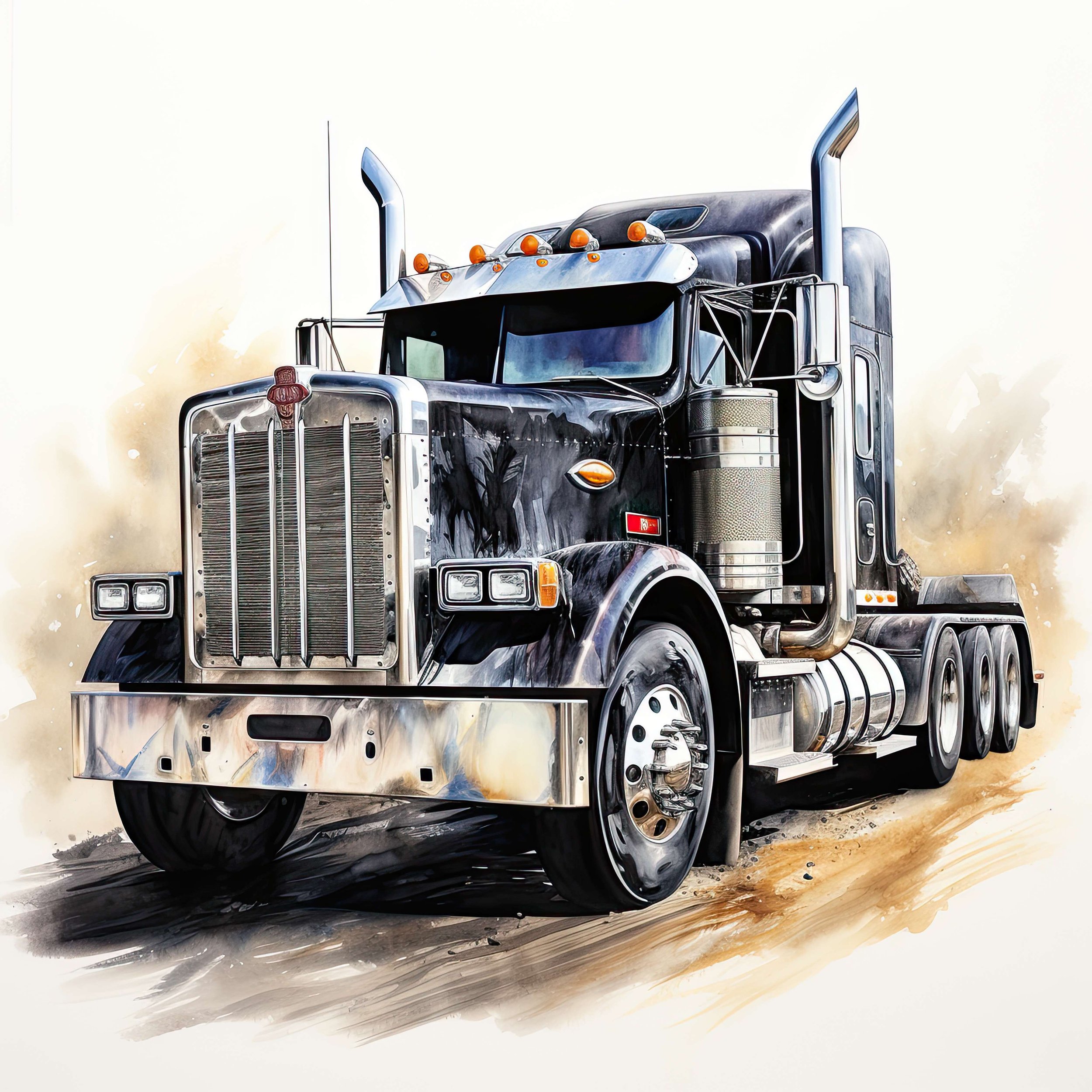 American Trucks Watercolour  Image 1