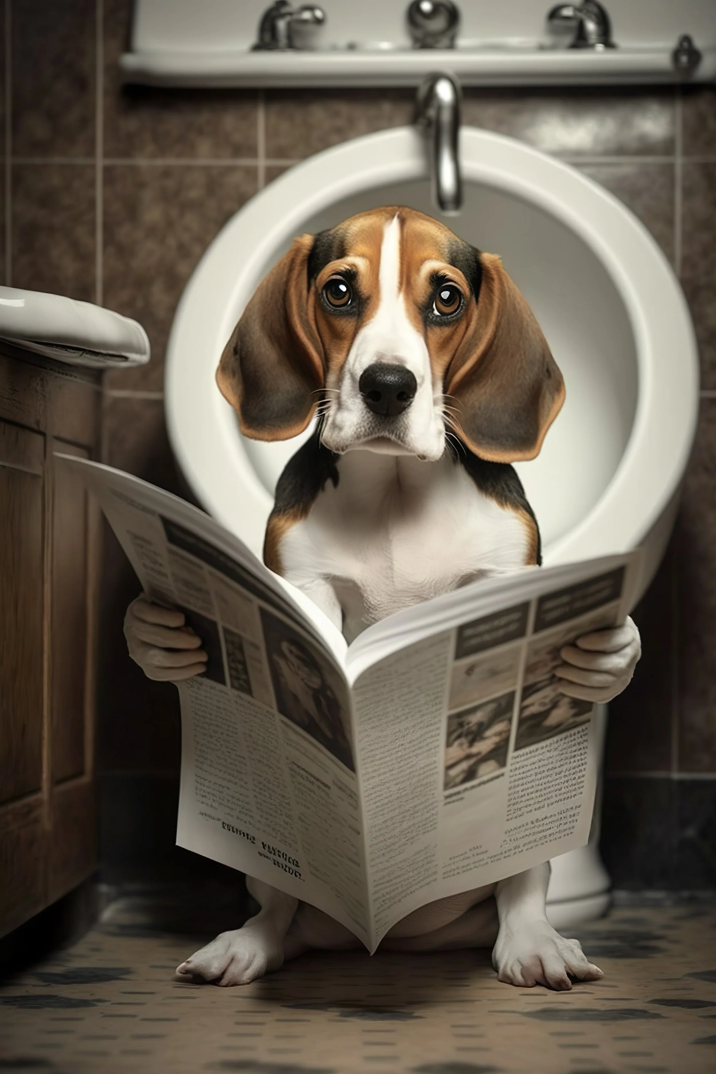 Beagle on Toilet 2by3.jpg
