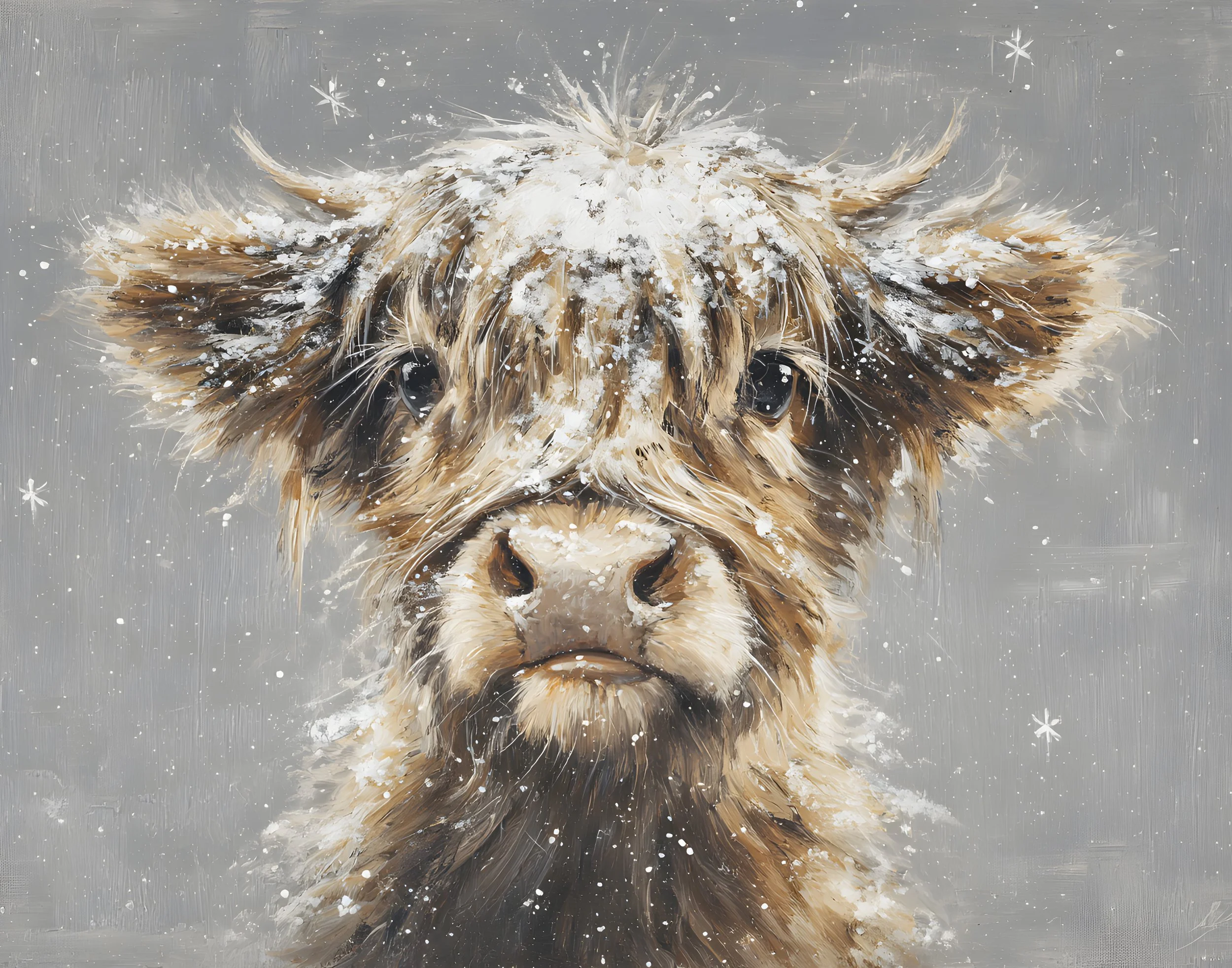 Highland Cow Watercolour Art
