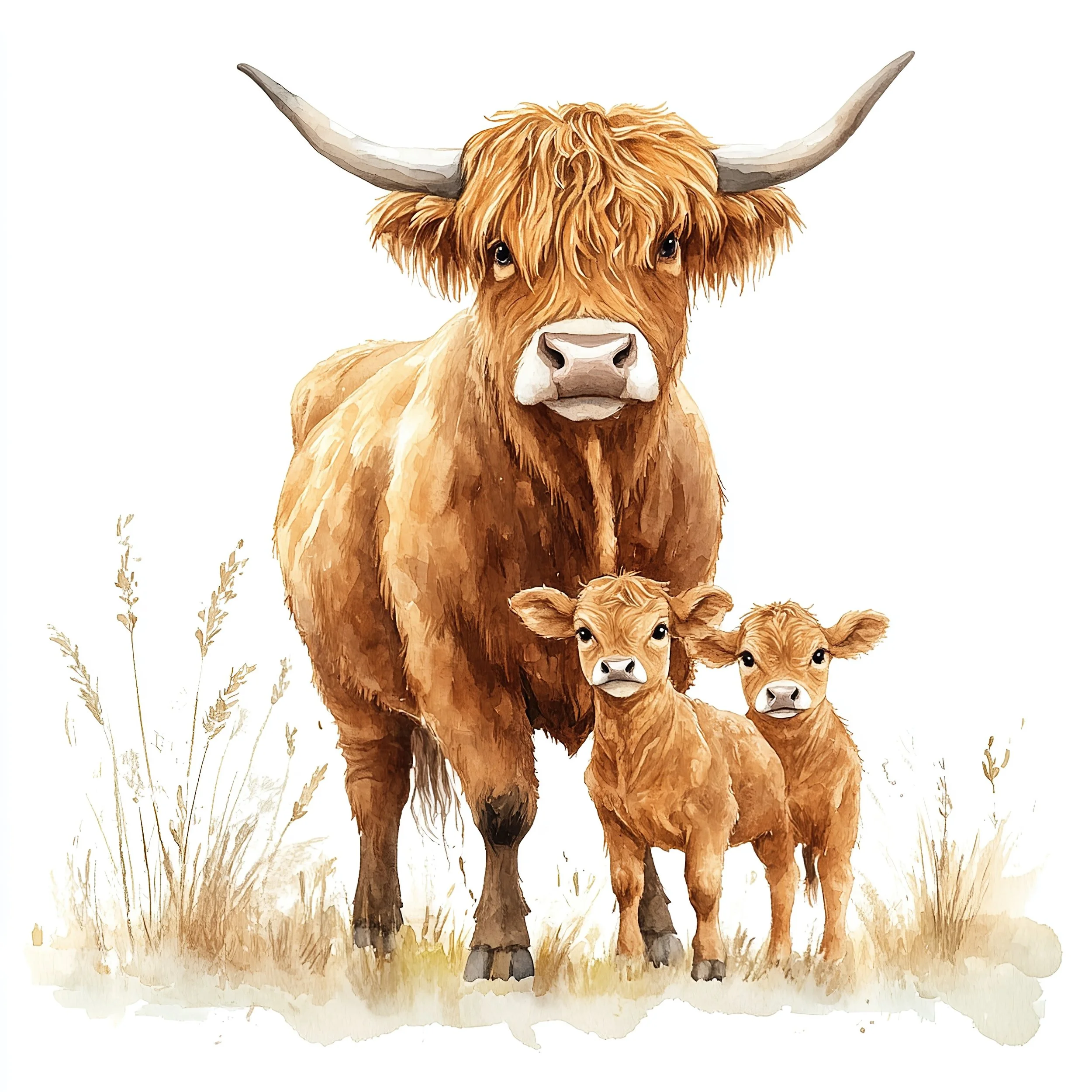 Highland Cow Watercolour Art  Art 2