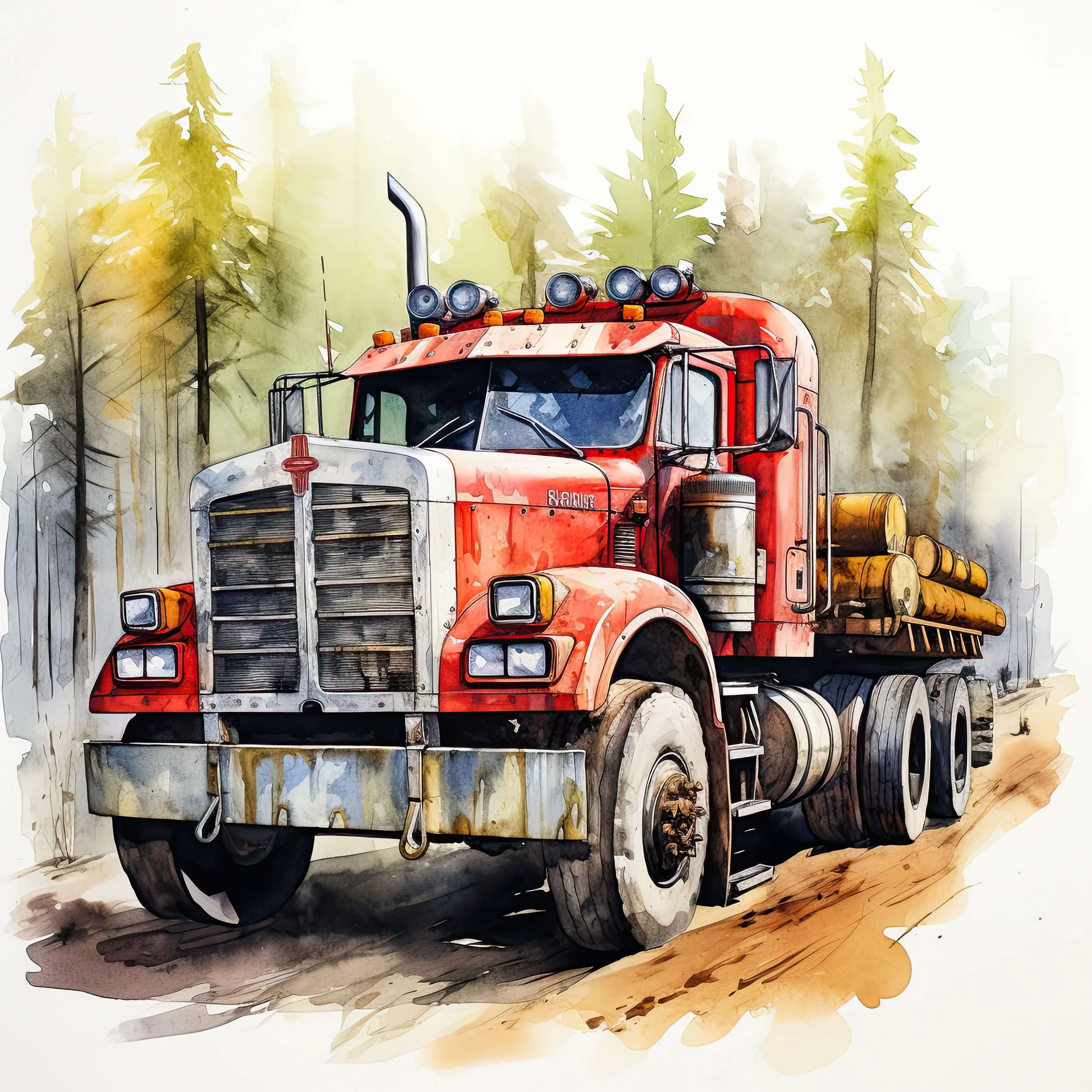 American Trucks Watercolour  Image 2