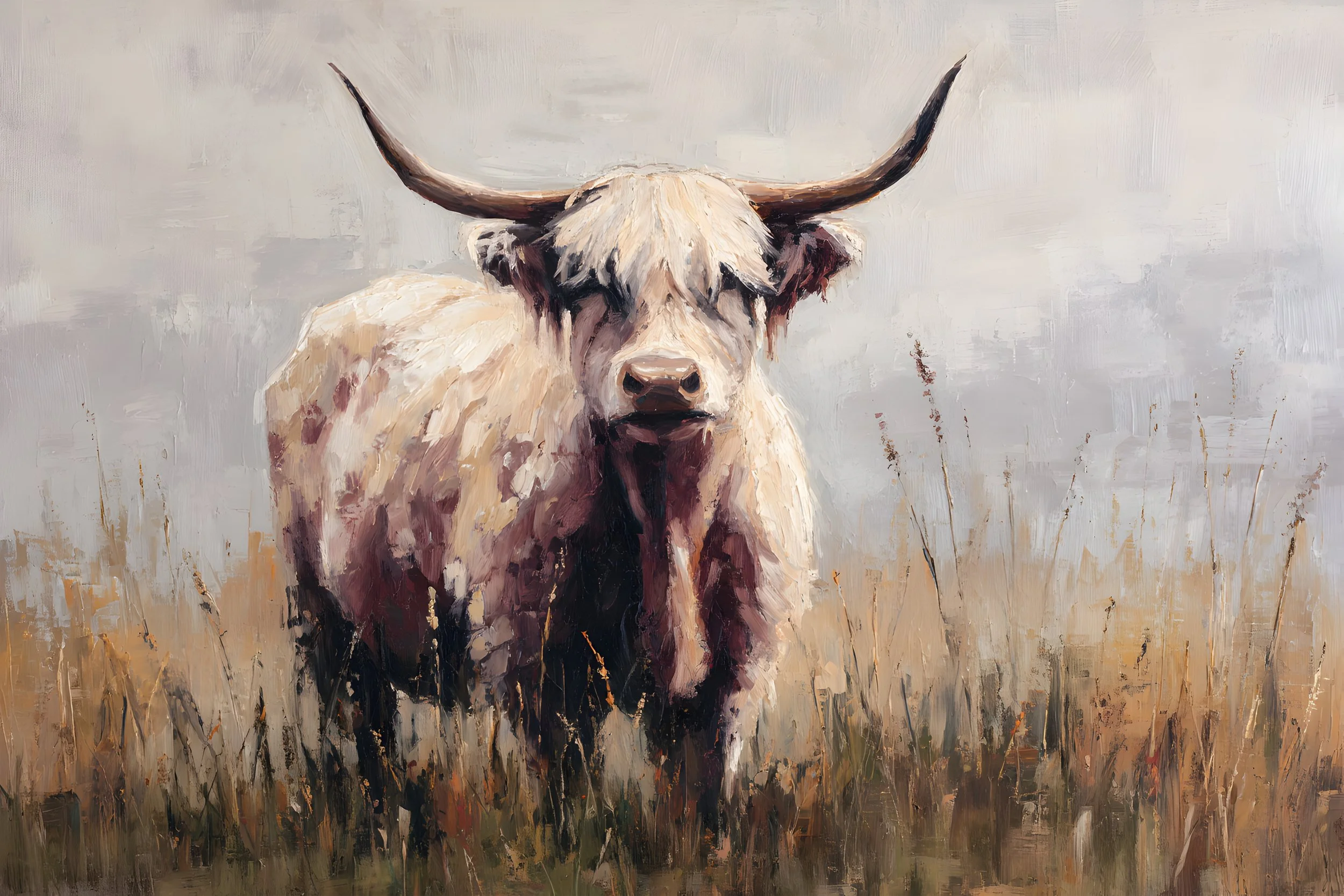 Highland Cow Watercolour Art