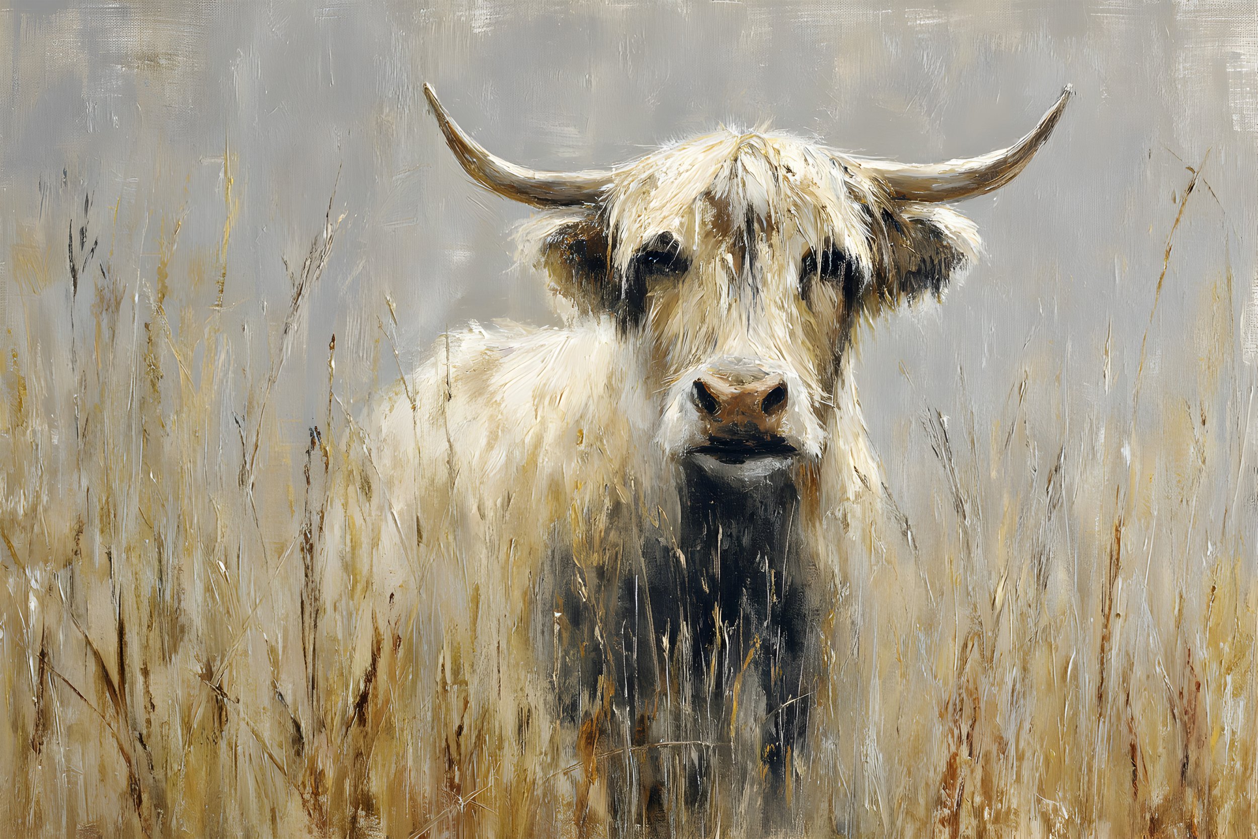 Highland Cow Watercolour Art