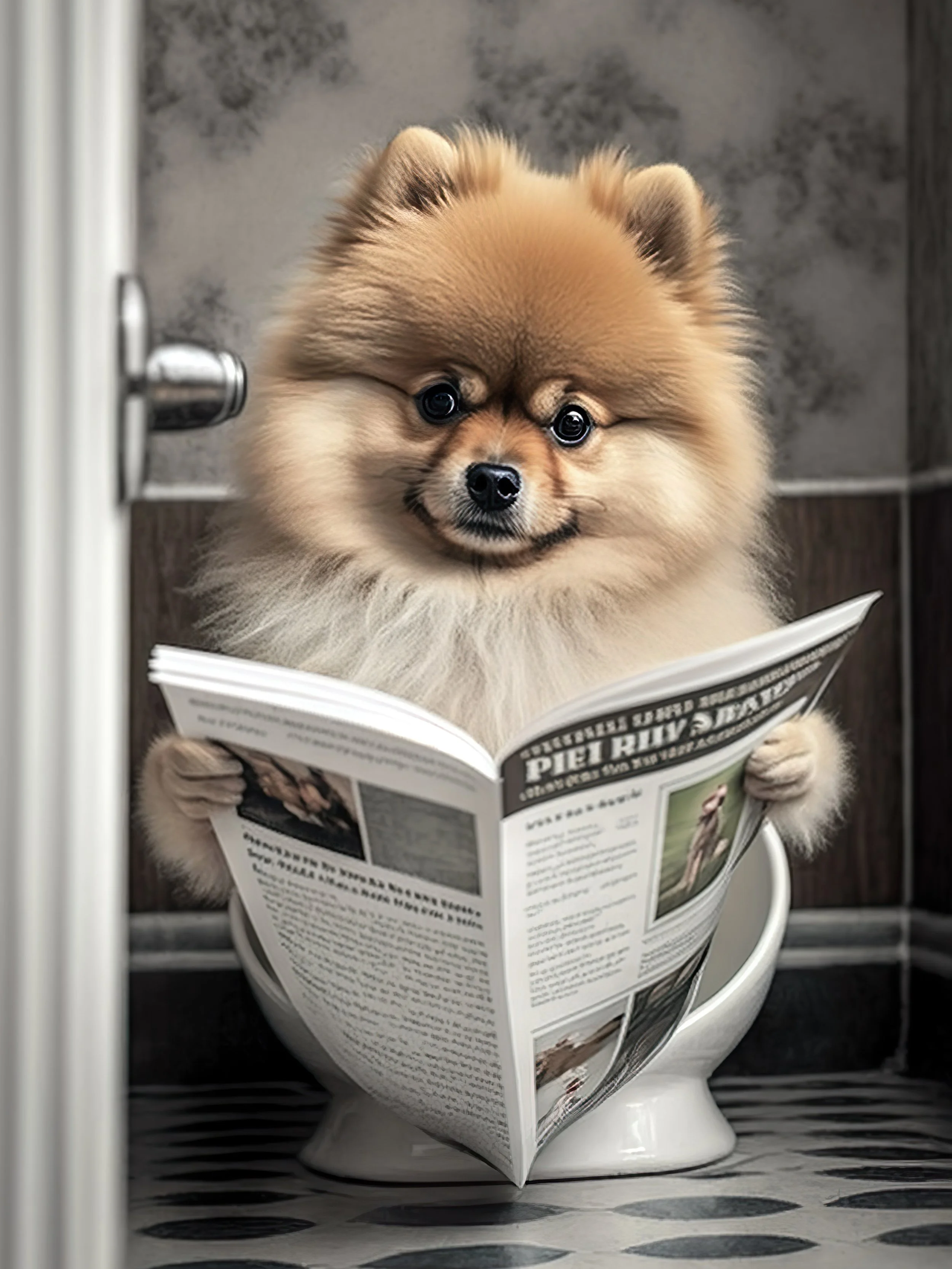 Pomeranian on Toilet 3by4.jpg