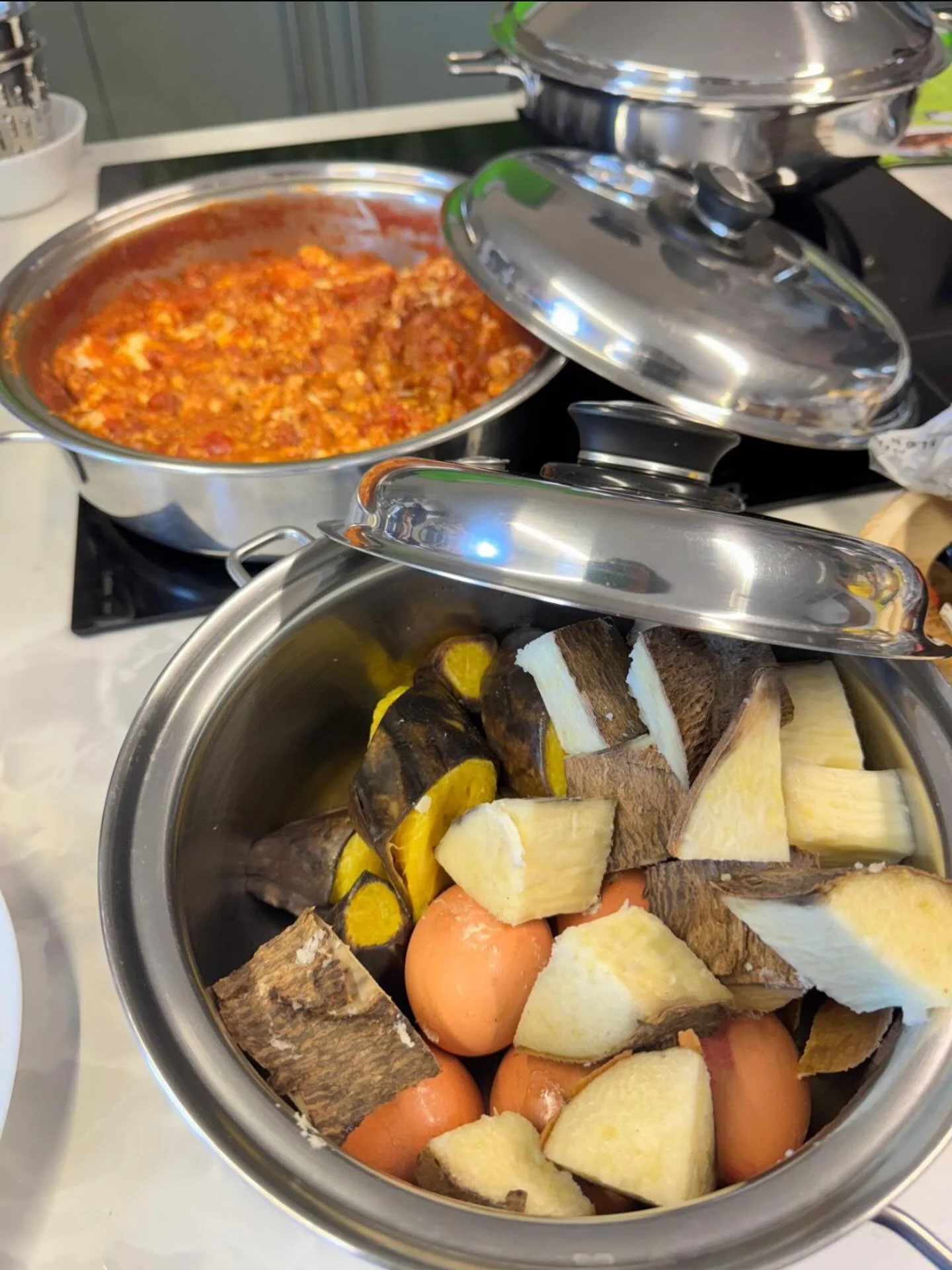 Plantain, Yam and Ghanaian Egg Stew 🇬🇭