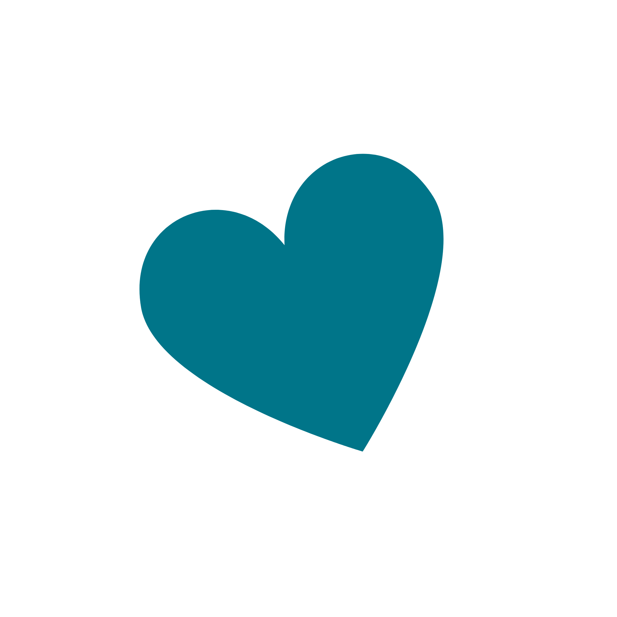 Teal heart icon representing a child