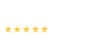 Google logo with five gold stars and the text '5 Star Reviews'