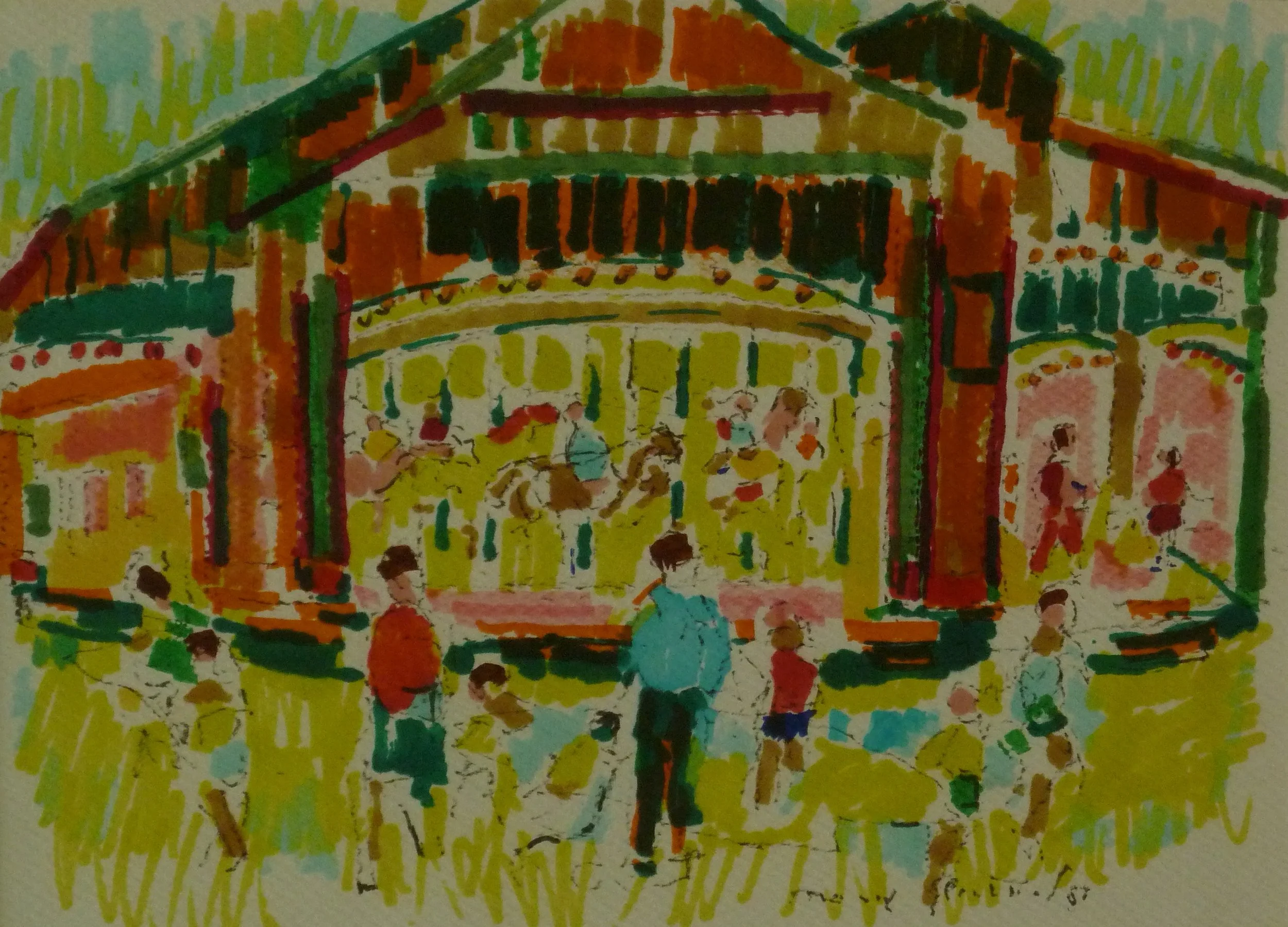 Crystal Beach - carousel up close