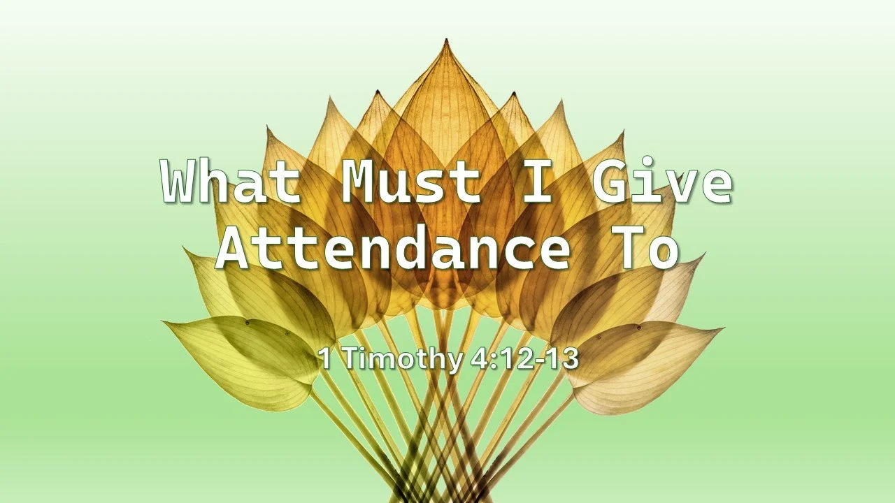 What Must I Give Attendance To?