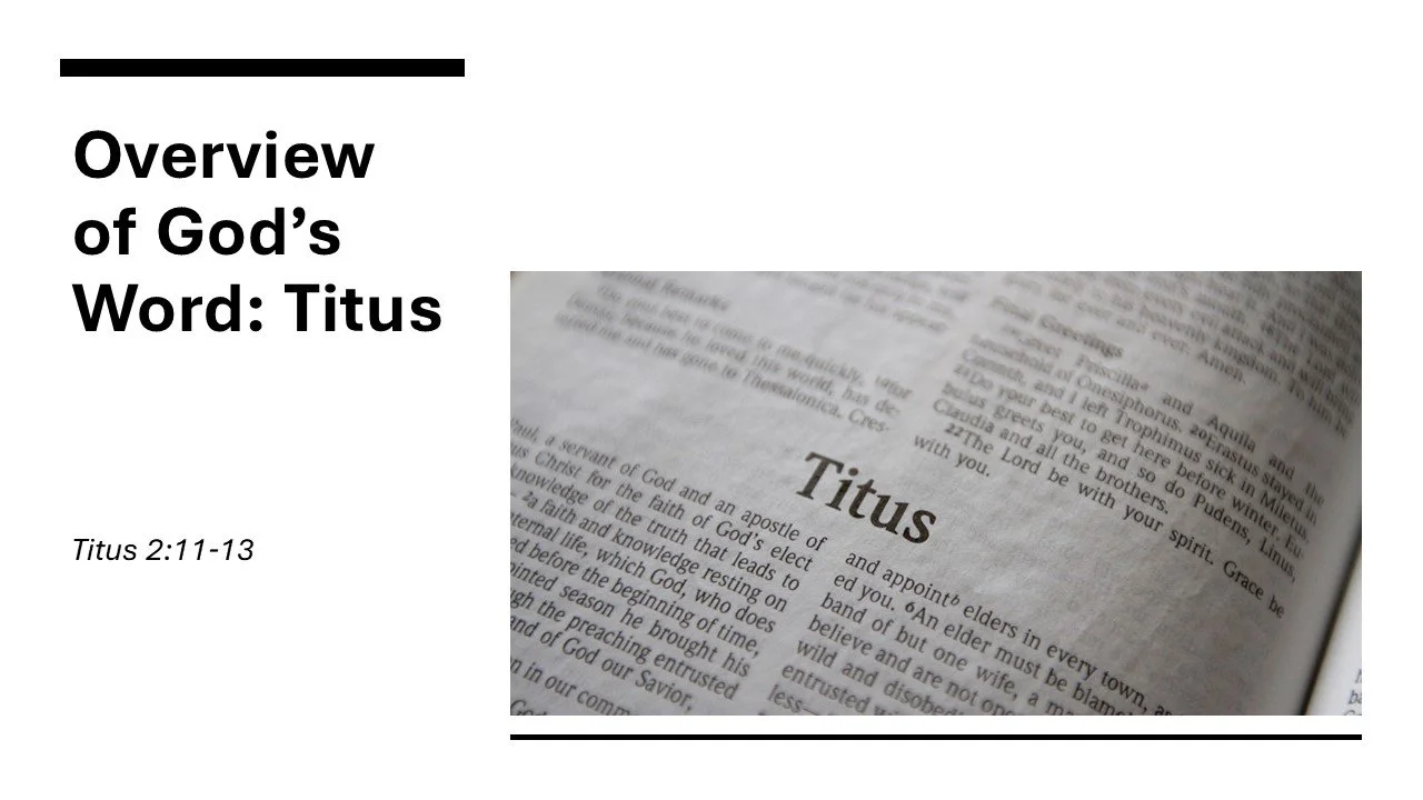 Overview of God’s Word: Titus