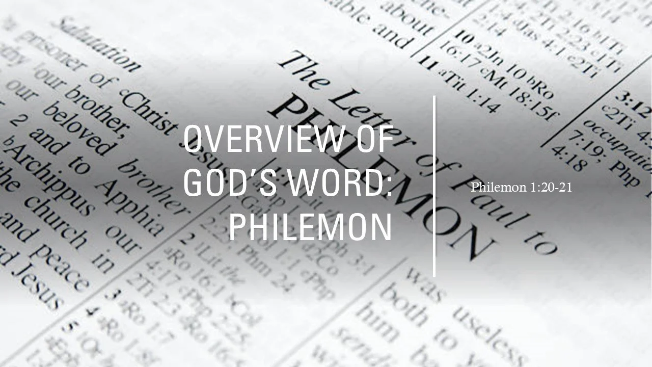 Overview of God’s Word: Philemon