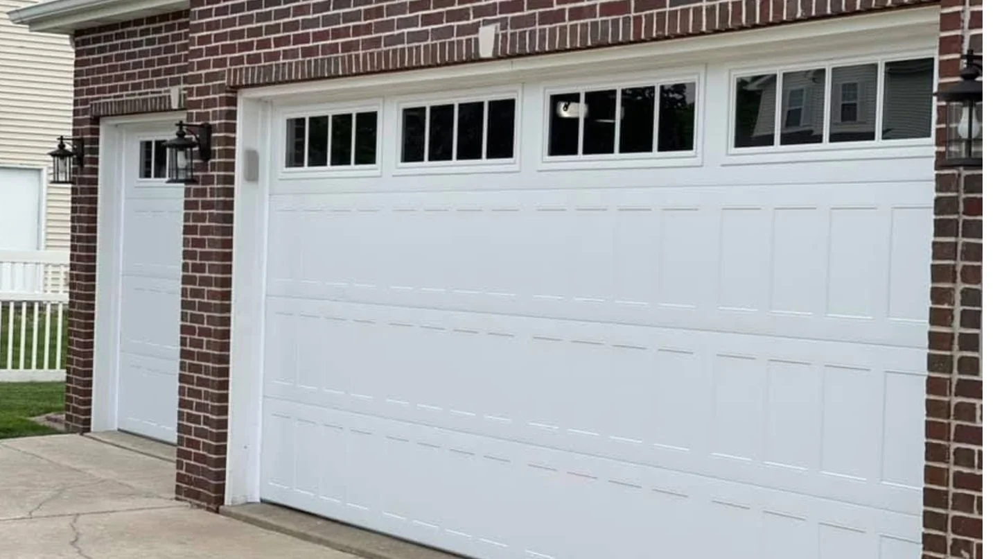 Two Stamped Shaker Garage Door
