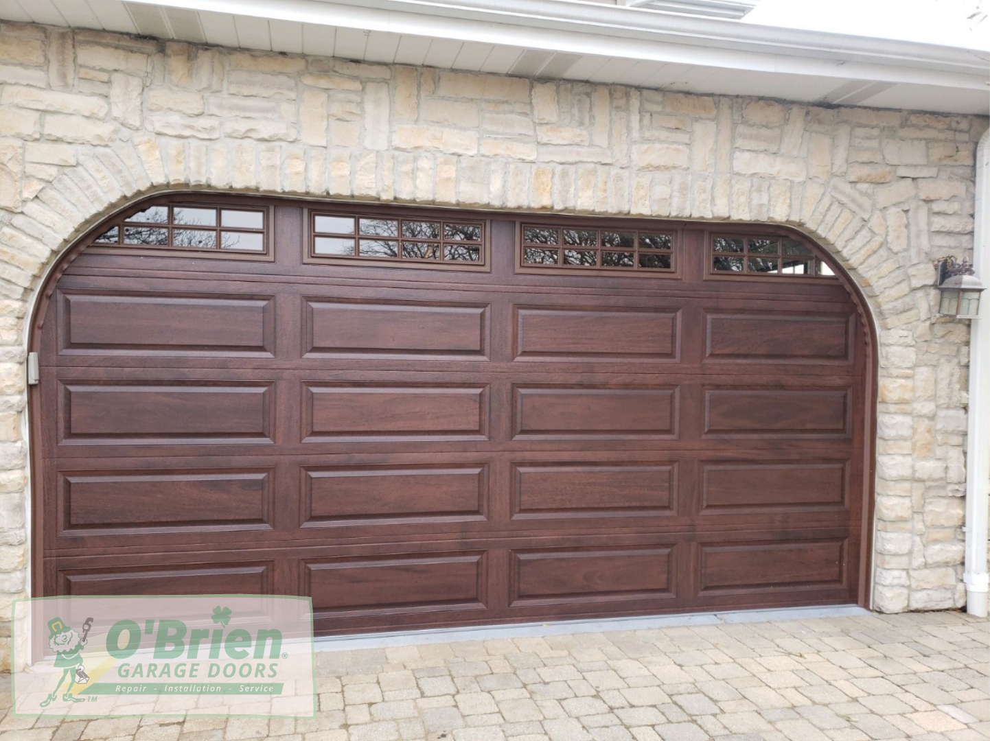 Brown Wooden Garage Door