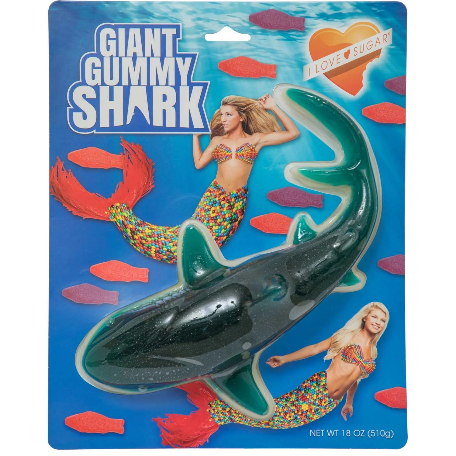 Giant Gummy Shark – 18oz Blue Raspberry & Berry Blast Gummy Candy