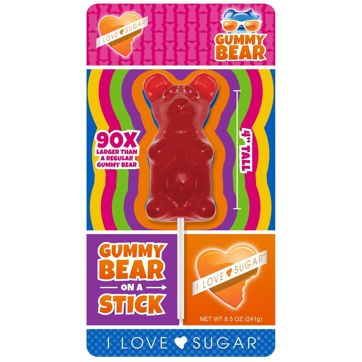 Giant Cherry Gummy Bear on a Stick – 8.5 oz