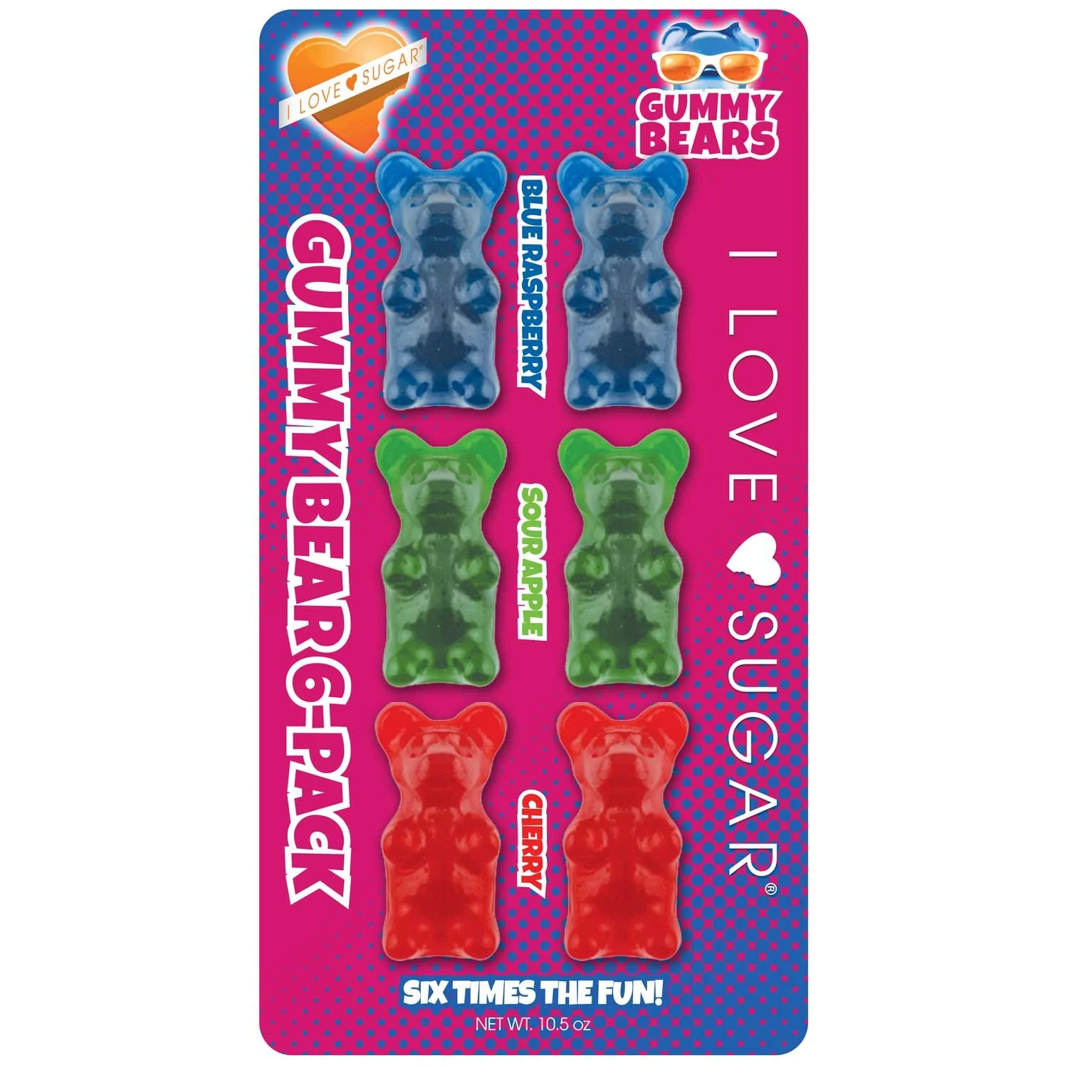 Giant Gummy Bears Variety Pack – Cherry, Blue Raspberry & Sour Apple (6 Pack)