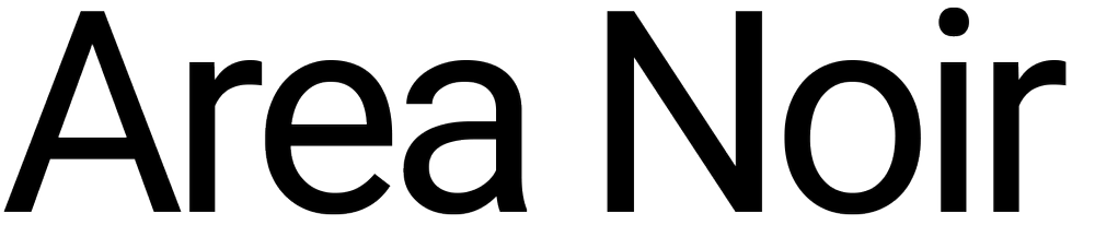 The text 'Area Noir' in black outlined font on a transparent background.