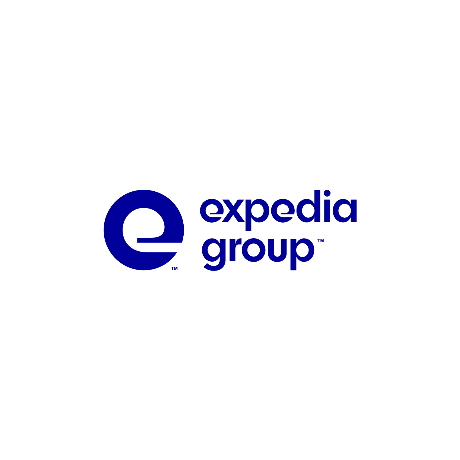 The Expedia Group logo featuring a stylized blue 'e' and the company name in lowercase blue letters.