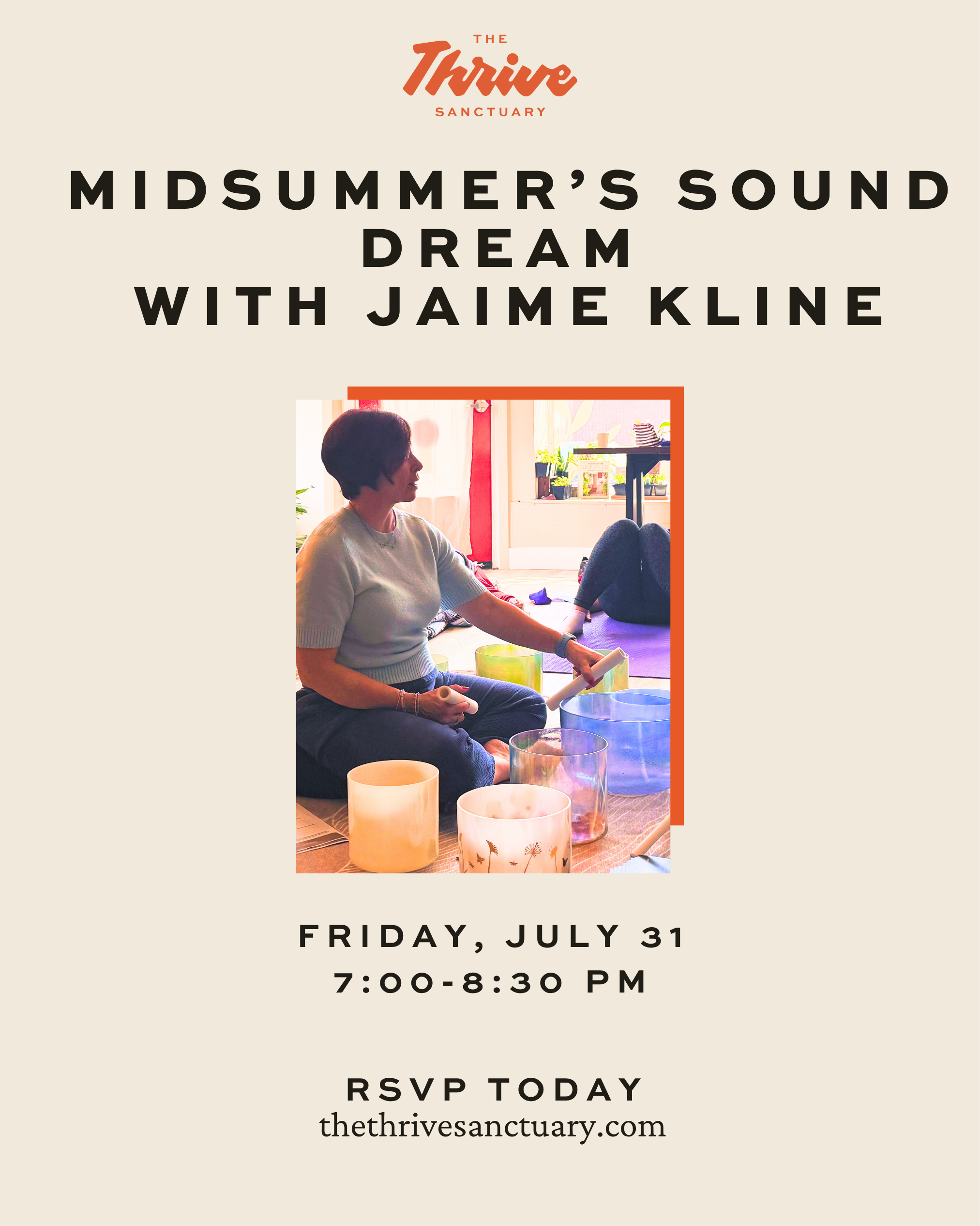 Midsummer’s Sound Dream Sound Bath with Jaime kline