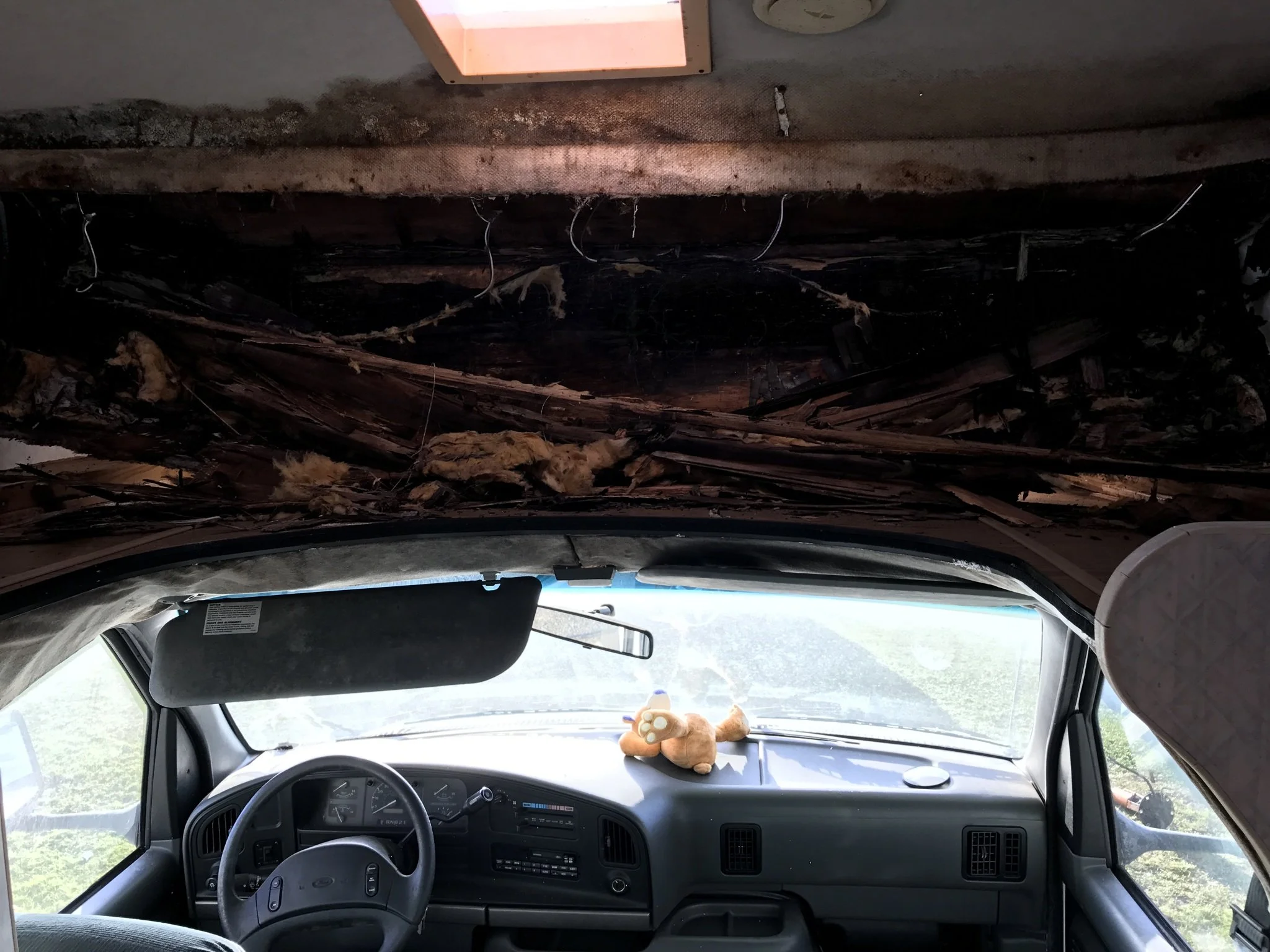 OVERHEAD BUNK CAVING IN 