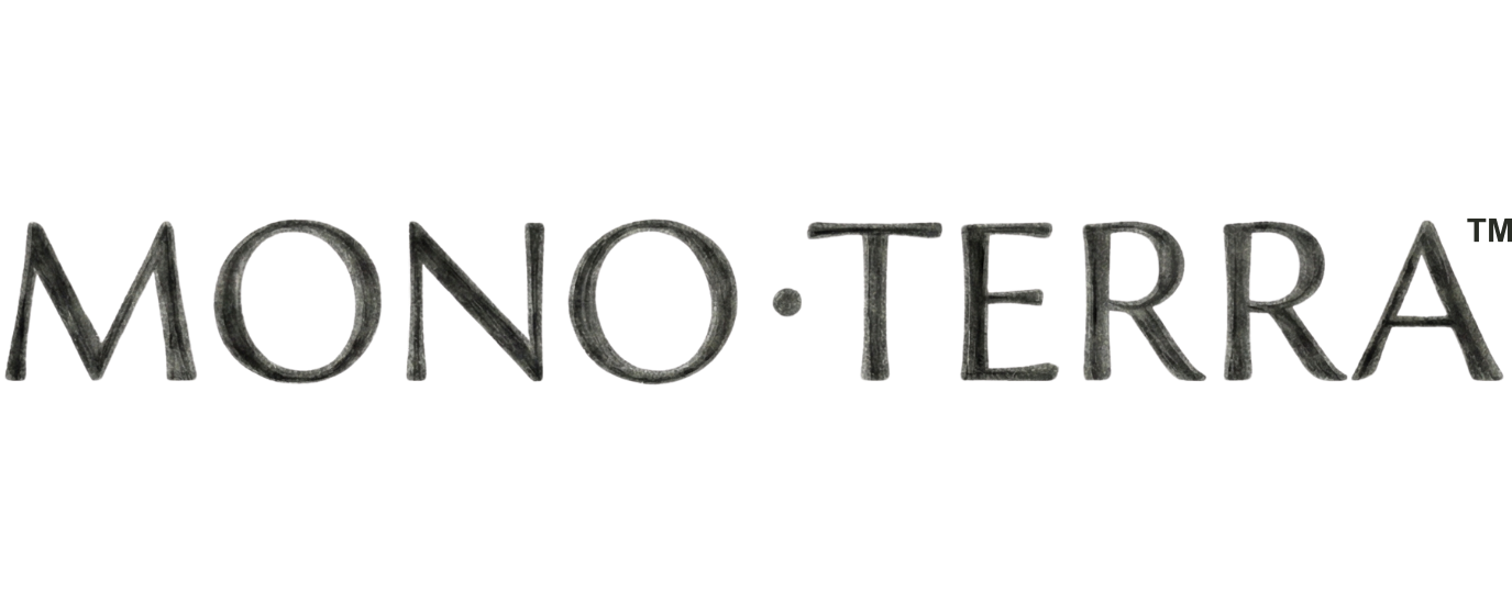 Logo for Mono Terra with stylized gray text.