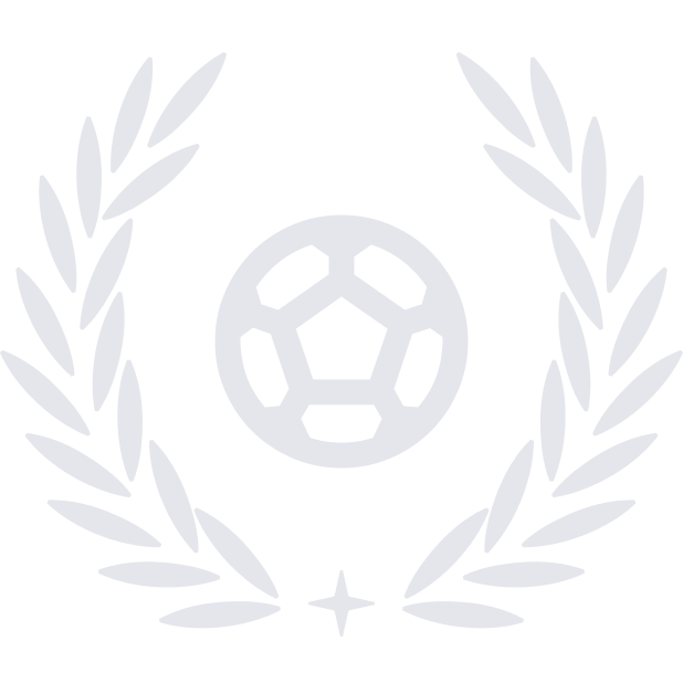 A dark blue emblem featuring a stylized soccer ball encircled by laurel branches and a small star at the bottom.