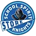 Logo for School Spirit Store Knights featuring a blue circular design