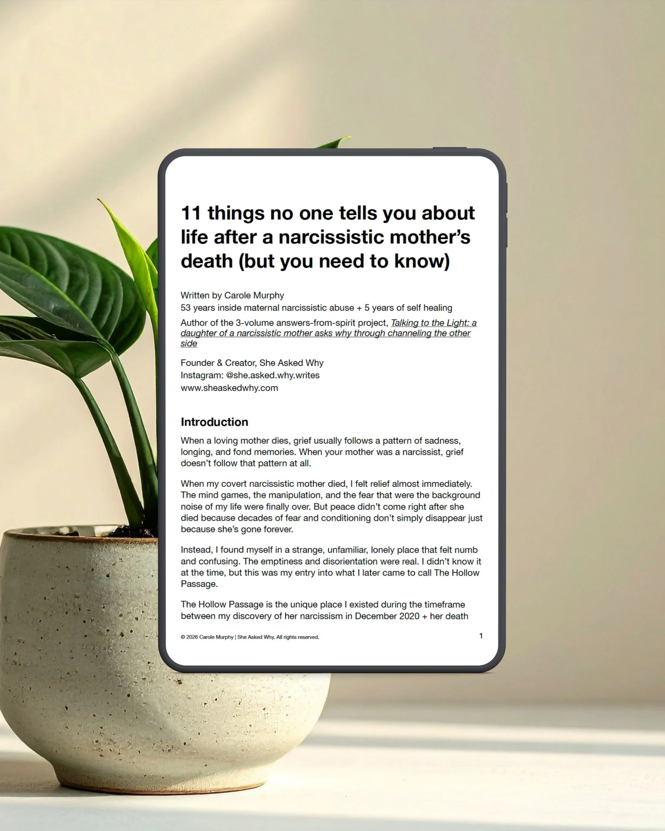 11 Things You Need to Know About Life After a Narcissistic Mother's Death (but you need to know) guide cover