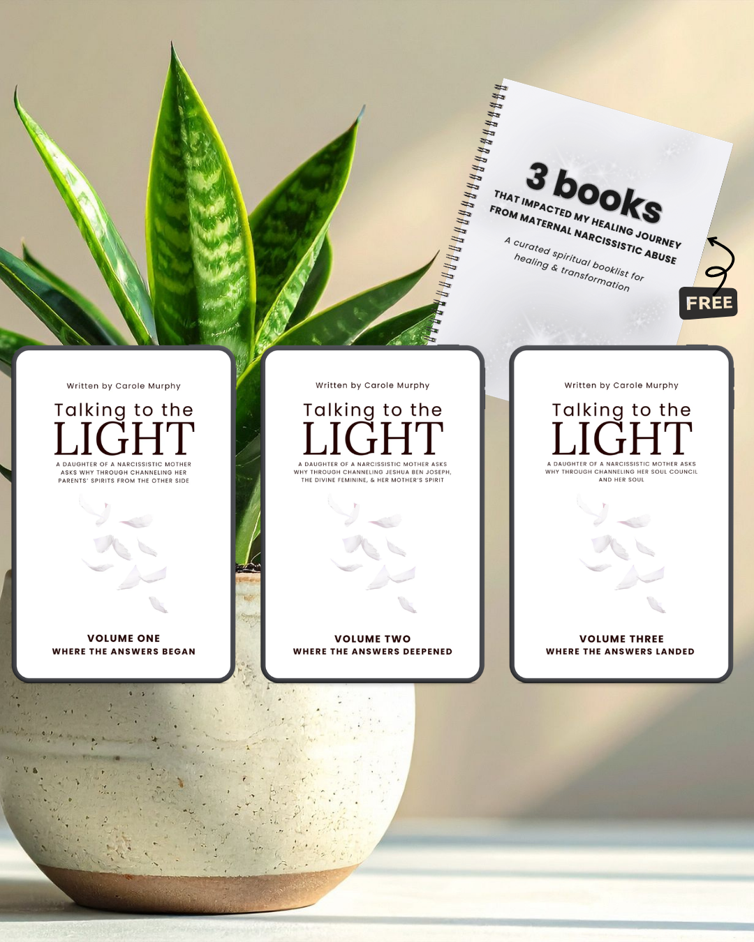 Talking to the Light three-volume channeled transcript series bundle + free gift