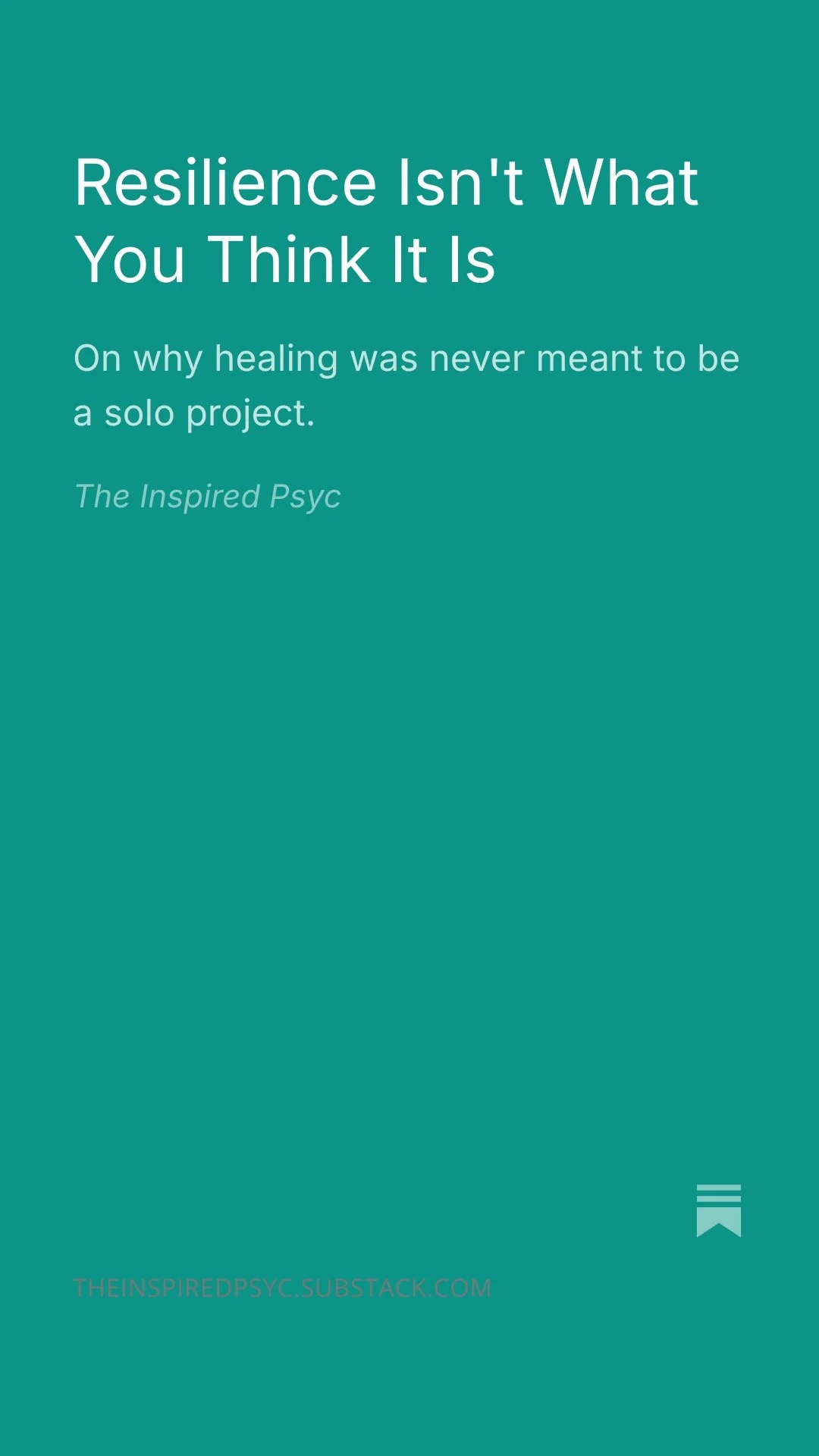 Resilience Isn't What You Think It Is