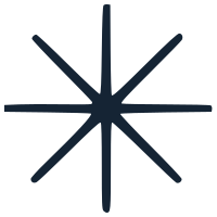 Black umbrella with a star-shaped pattern of eight spokes