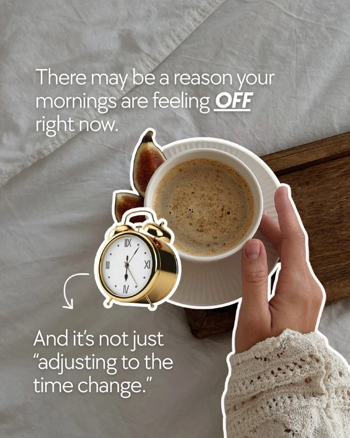 Your body doesn&rsquo;t just lose an hour of sleep during the time change.
It loses rhythm.

That rhythm, known as your cortisol awakening response, helps regulate energy throughout the day.

And when it&rsquo;s off? It can also impact your energy, m