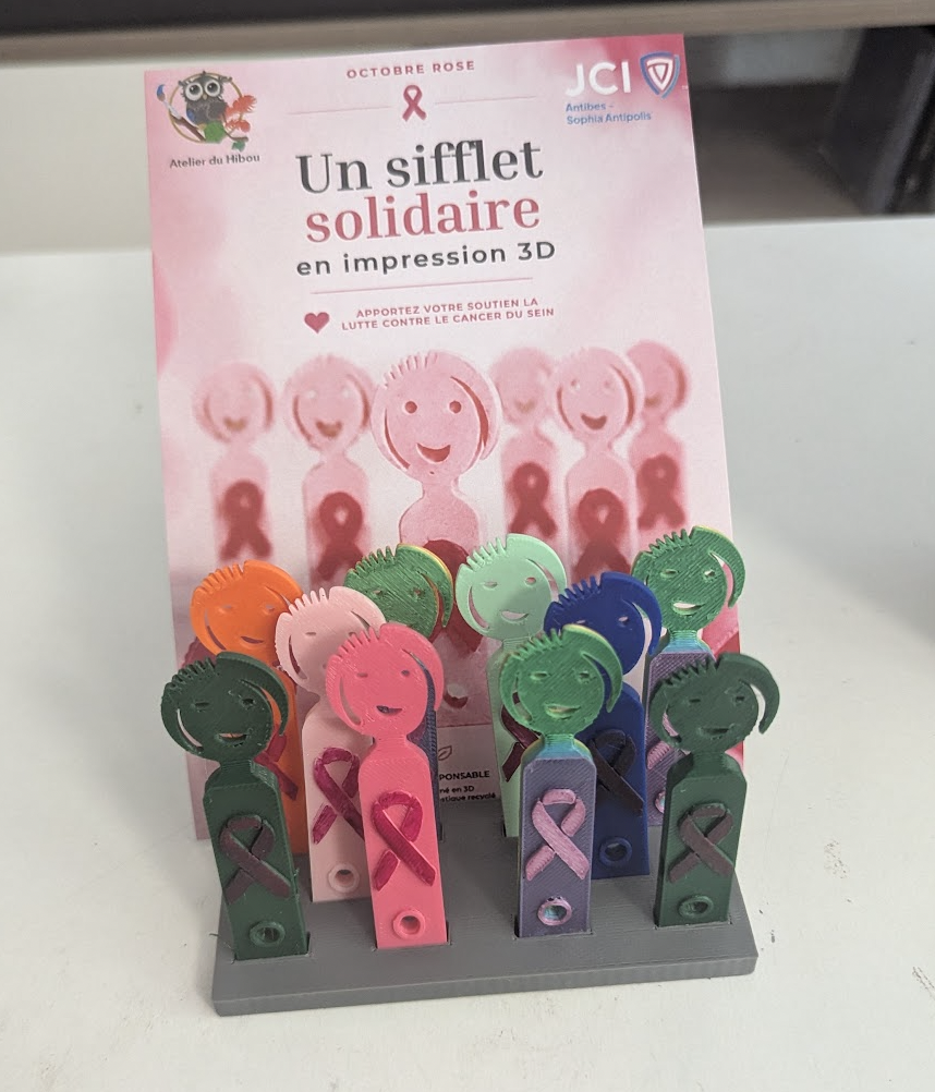 Octobre Rose - Kit pour commerces - 10 sifflets pour la lutte contre le cancer du sein