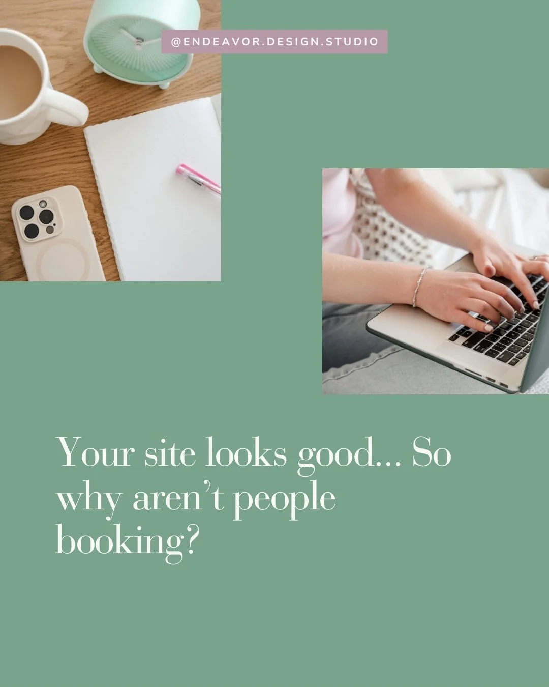 You&rsquo;ve spent time and energy on your site&hellip;
so it&rsquo;s extra frustrating when it looks beautiful, but doesn&rsquo;t lead to inquiries.

The good news? You might not need a full redesign &mdash; you might just need a clearer strategy. ✨