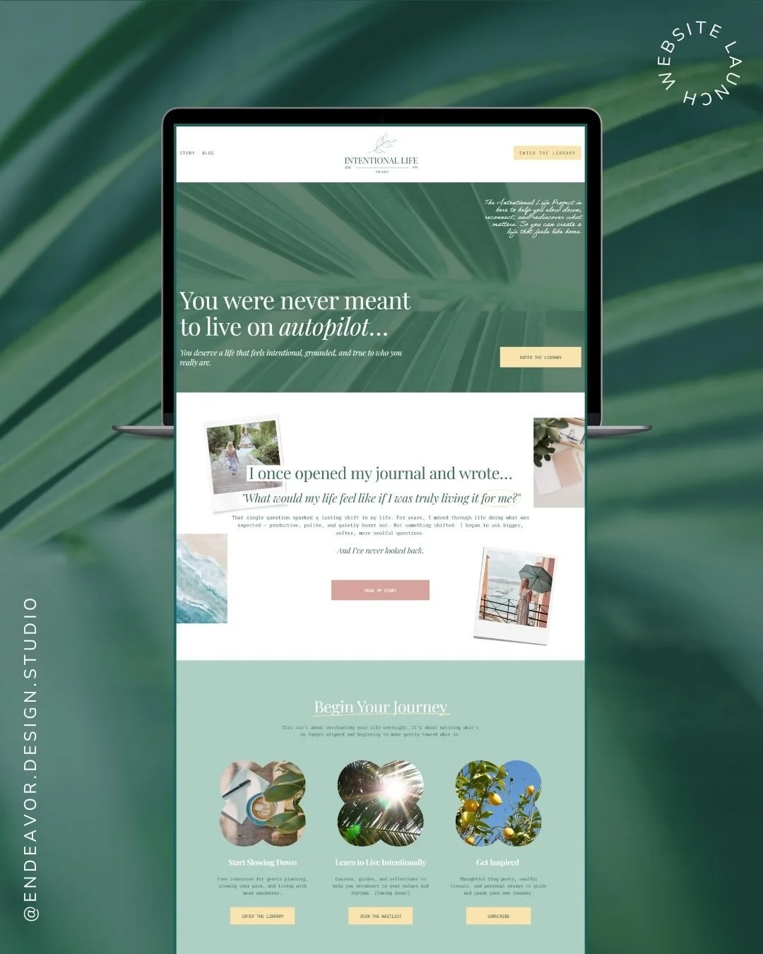 🌿 Website Launch: The Intentional Life Project 🌿
Website Design &middot; Brand Strategy &middot; Content Architecture

This project was a thoughtful blend of brand clarity, intentional storytelling, and strategic design, created to serve a growing 
