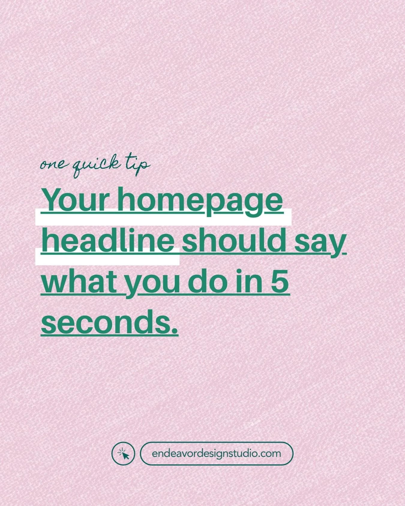 One of the fastest ways to improve your website (without redesigning the whole thing).

If someone lands on your homepage and can&rsquo;t tell what you do in a few seconds, they won&rsquo;t stick around, no matter how nice it looks.

Today&rsquo;s qu