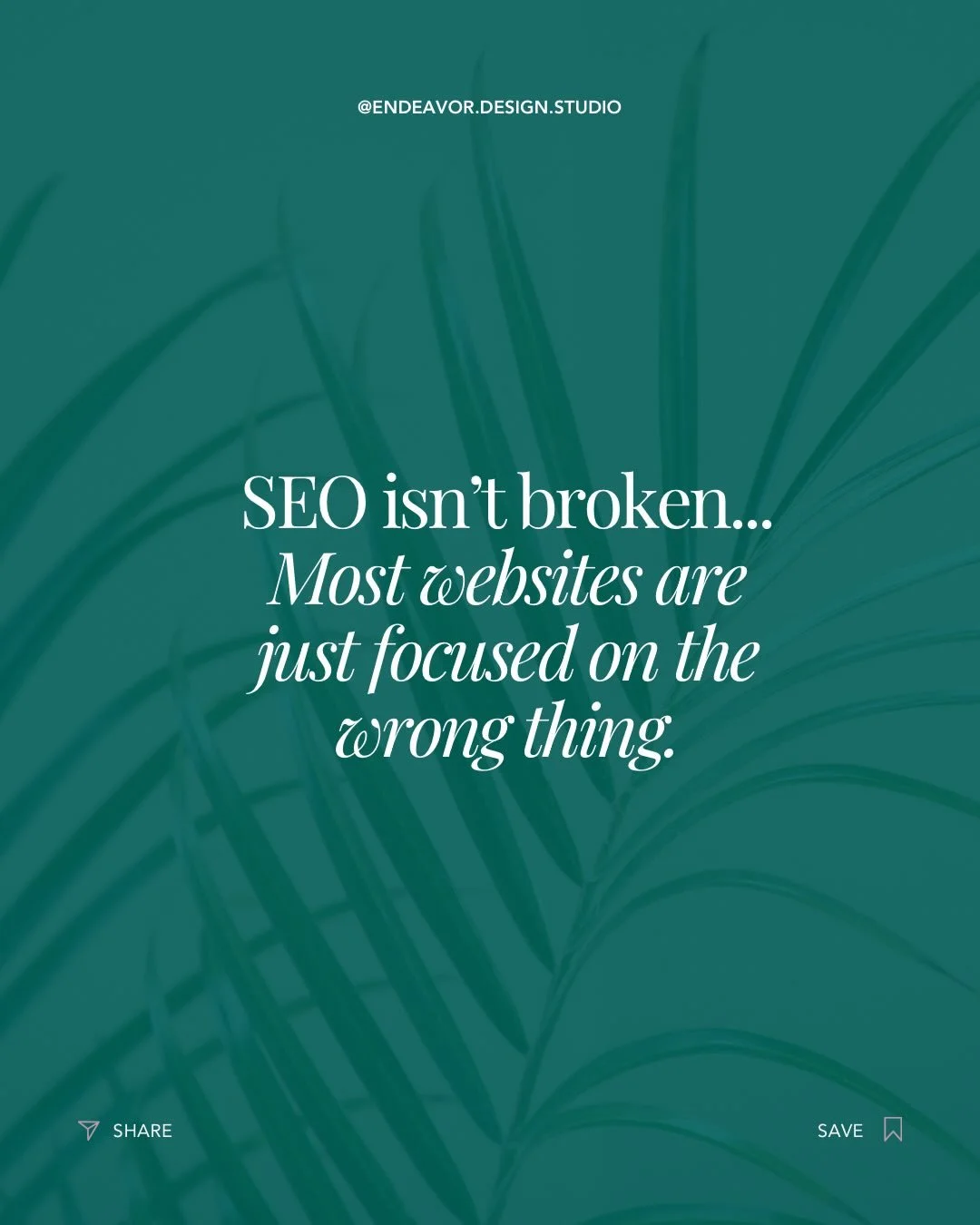I see so many small businesses chasing traffic numbers, blog volume, or &ldquo;ranking higher&rdquo;&hellip; without stopping to ask who they actually want finding them, why, and how to do this successfully with SEO. 

Good SEO is built into how your