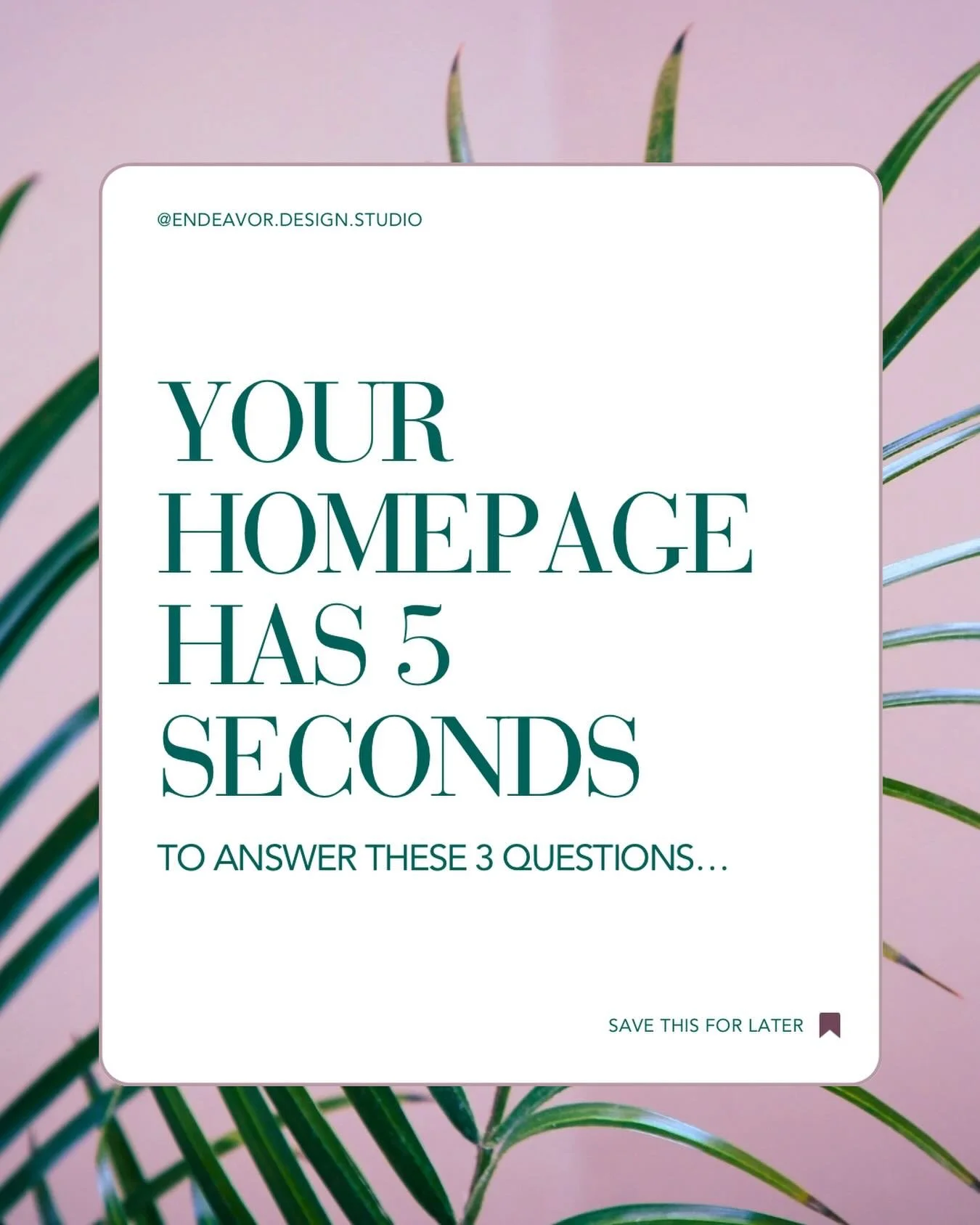 If your homepage doesn&rsquo;t answer these 3 questions in 5 seconds&hellip; you&rsquo;re probably losing leads you don&rsquo;t even know you had.

I&rsquo;ve seen it happen so often. A beautiful website, thoughtfully made&hellip; but it doesn&rsquo;