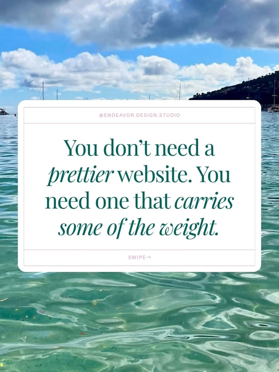 Can I say something gently? You don&rsquo;t need another round of &ldquo;make it cuter.&rdquo;

You need a website that actually supports you. Because right now, you&rsquo;re carrying a lot.

You&rsquo;re explaining your pricing on every call.
You&rs