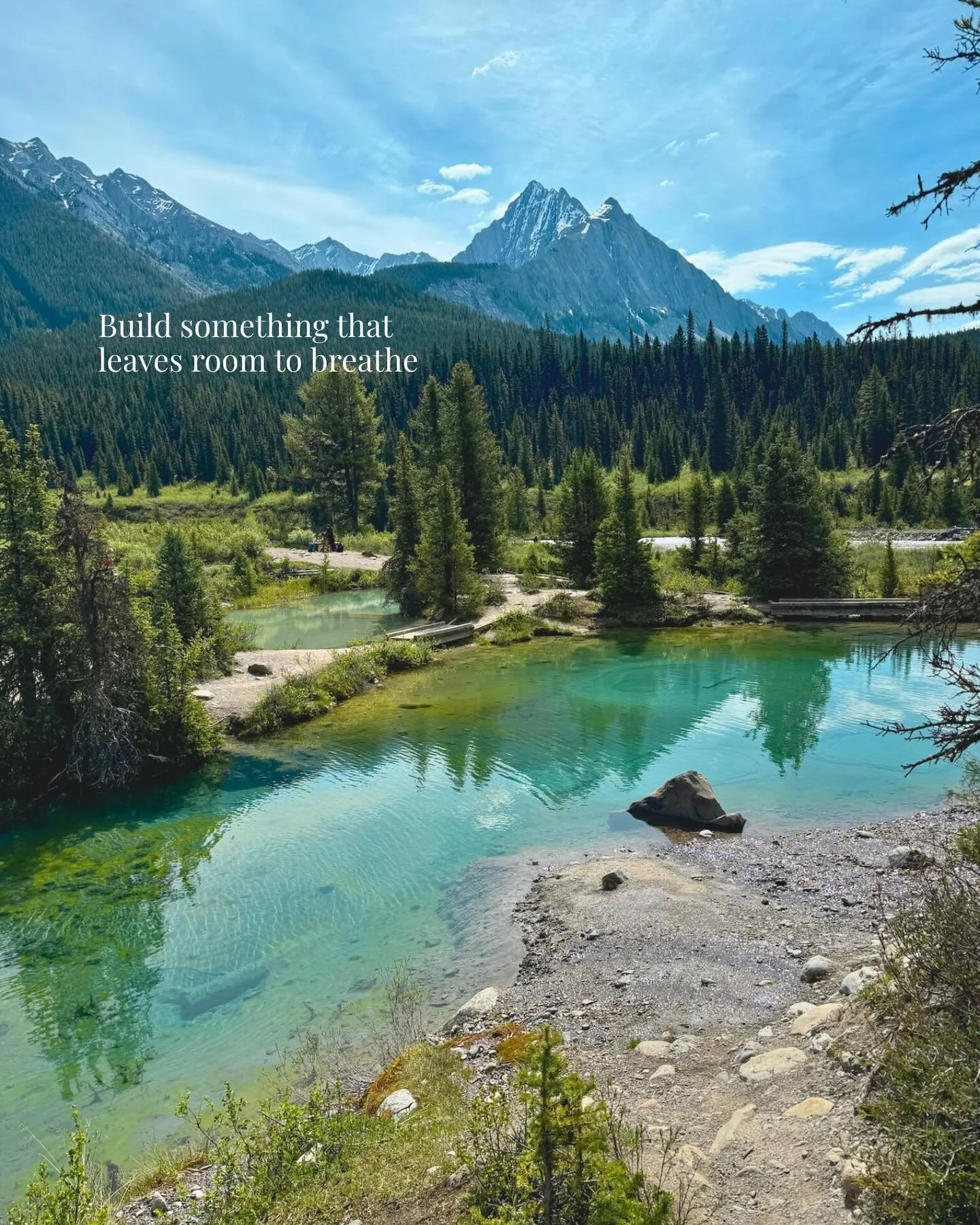 ✨ Build something that leaves room to breathe ✨

#intentionalliving 
#smallbusinessfreedom 
#liveoffline 
#beyondthescreen 
#roomtobreathe