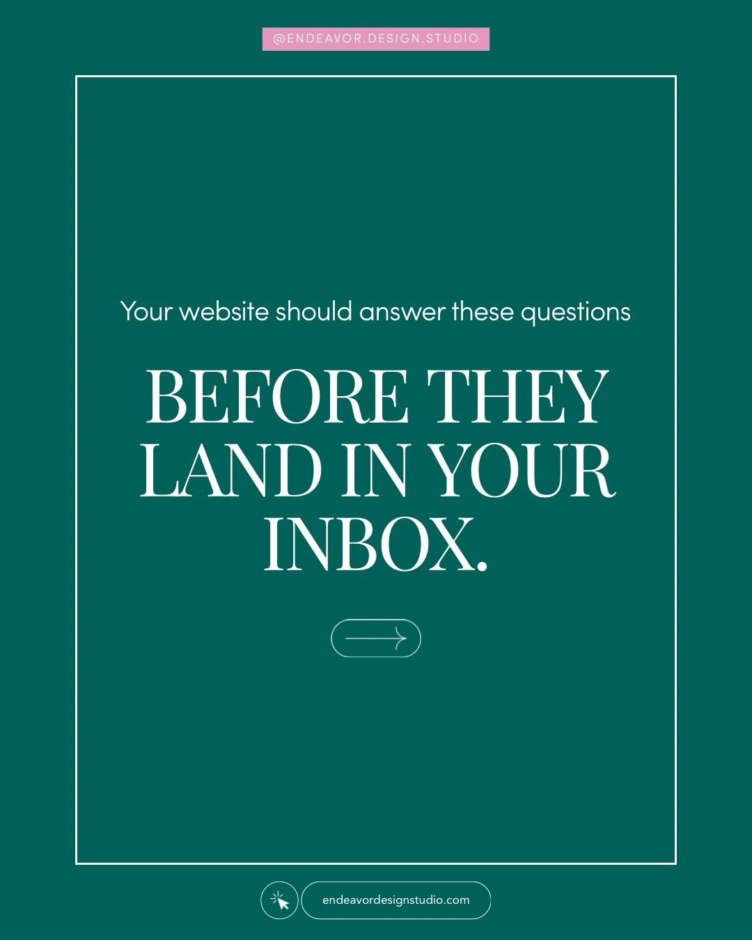 Here&rsquo;s a ridiculously simple website audit you can do today:

Open your inbox. 📬

Look through your last 5&ndash;10 inquiries or conversations with potential clients and pay attention to what you keep explaining.

Pricing?

Your process?

Wher