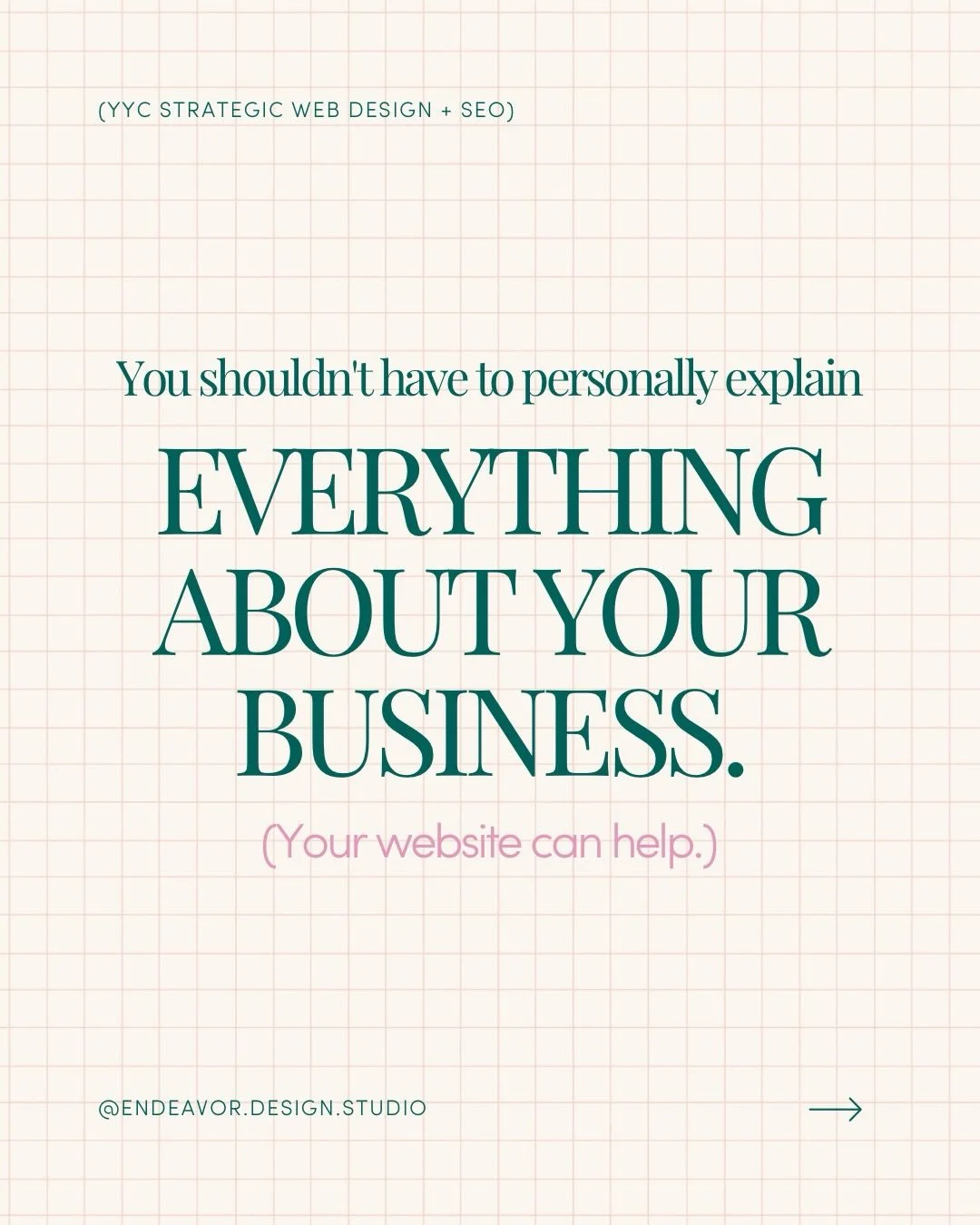 One of the reasons I love website design is that a good website can solve a surprising number of little business problems at once. 🤓

Maybe you&rsquo;re getting inquiries, but spending WAY too much time explaining your process before someone books.
