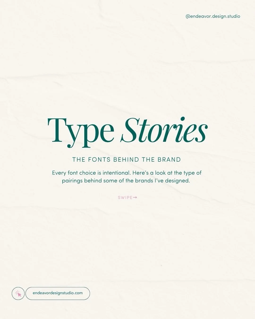 Colour gets a lot of attention in branding, but typography has just as much personality. 👀

The same words can feel completely different depending on the type behind them &mdash; modern, romantic, playful, established, approachable, editorial... you