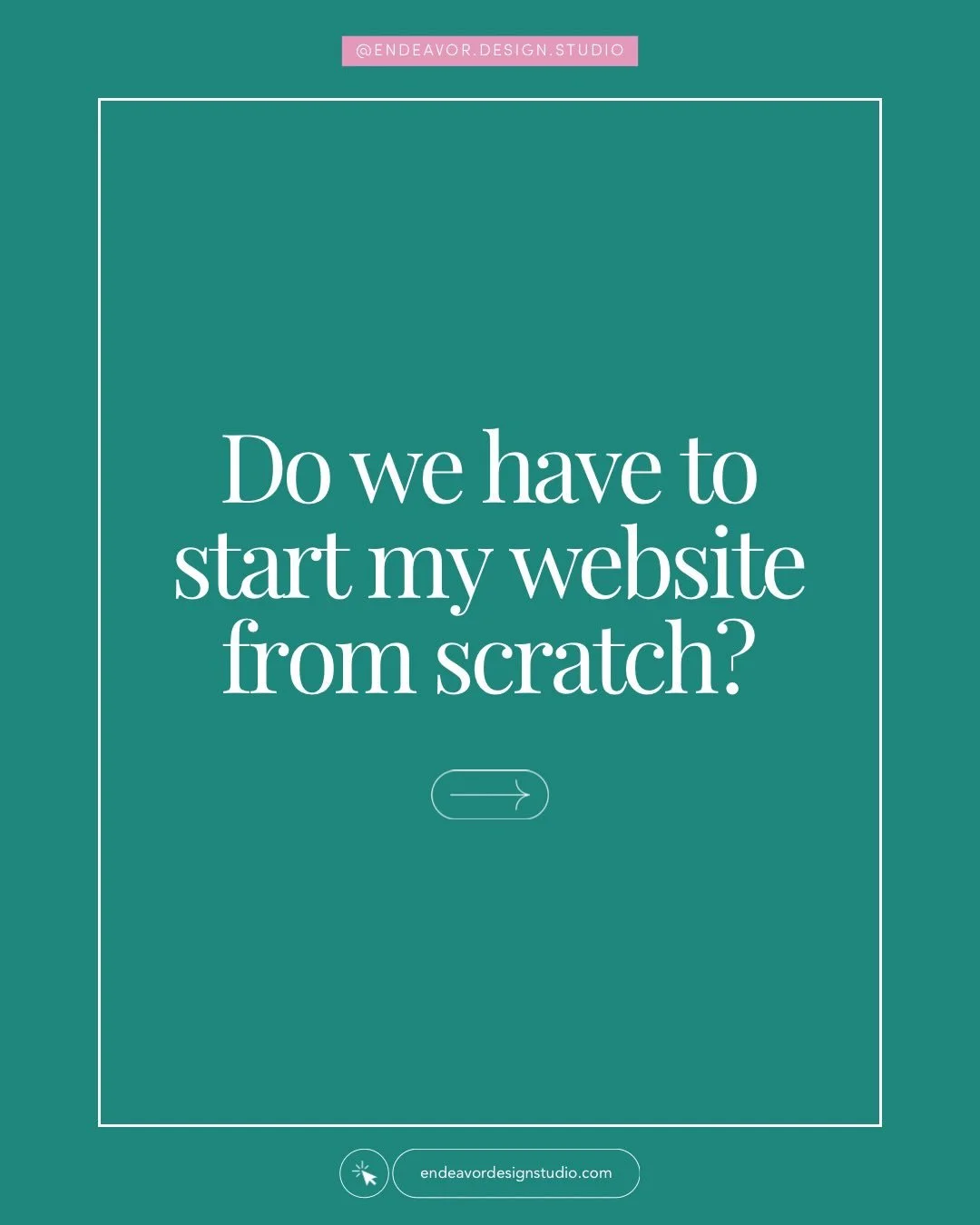 Something I want more small business owners to know: A website redesign does not automatically mean throwing everything away and starting over. 🙋&zwj;♀️

Sometimes your website already has really good pieces.

Maybe your copy is strong.

Maybe you&r