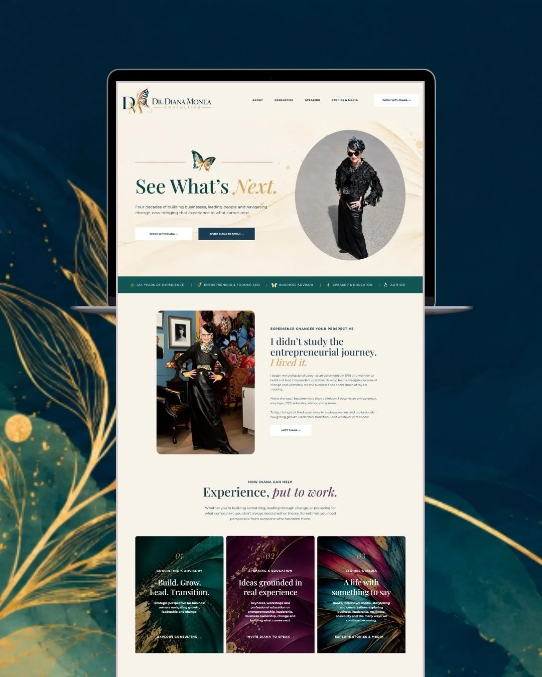🦋✨ A little colour, a little personality, and a whole lot of life experience!

Introducing the refreshed brand and website for Dr. Diana Monea Consulting! 👓💛

If there&rsquo;s one thing to know about Diana, it&rsquo;s that she doesn&rsquo;t fit ne