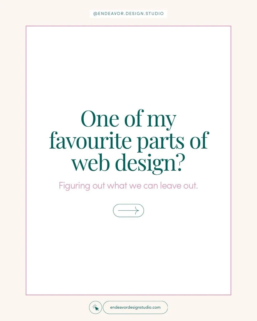 I think one of the hardest parts of building your own website is knowing what NOT to include. 🫣

Because when it&rsquo;s your business, everything feels important.

Every little detail of your process. Every service you offer. Every lovely thing a c