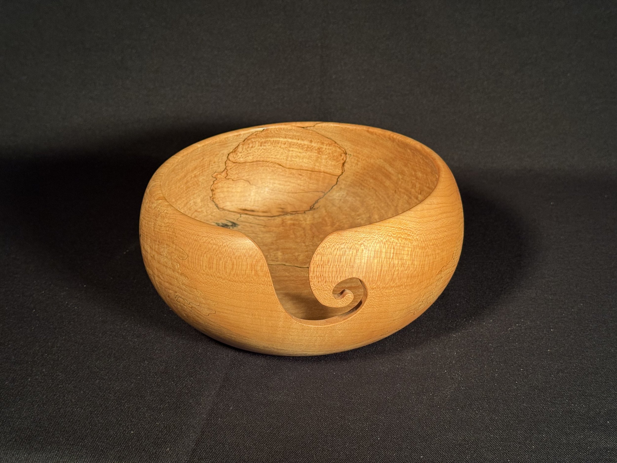 Spalted Broad Leaf Maple Yarn Bowl