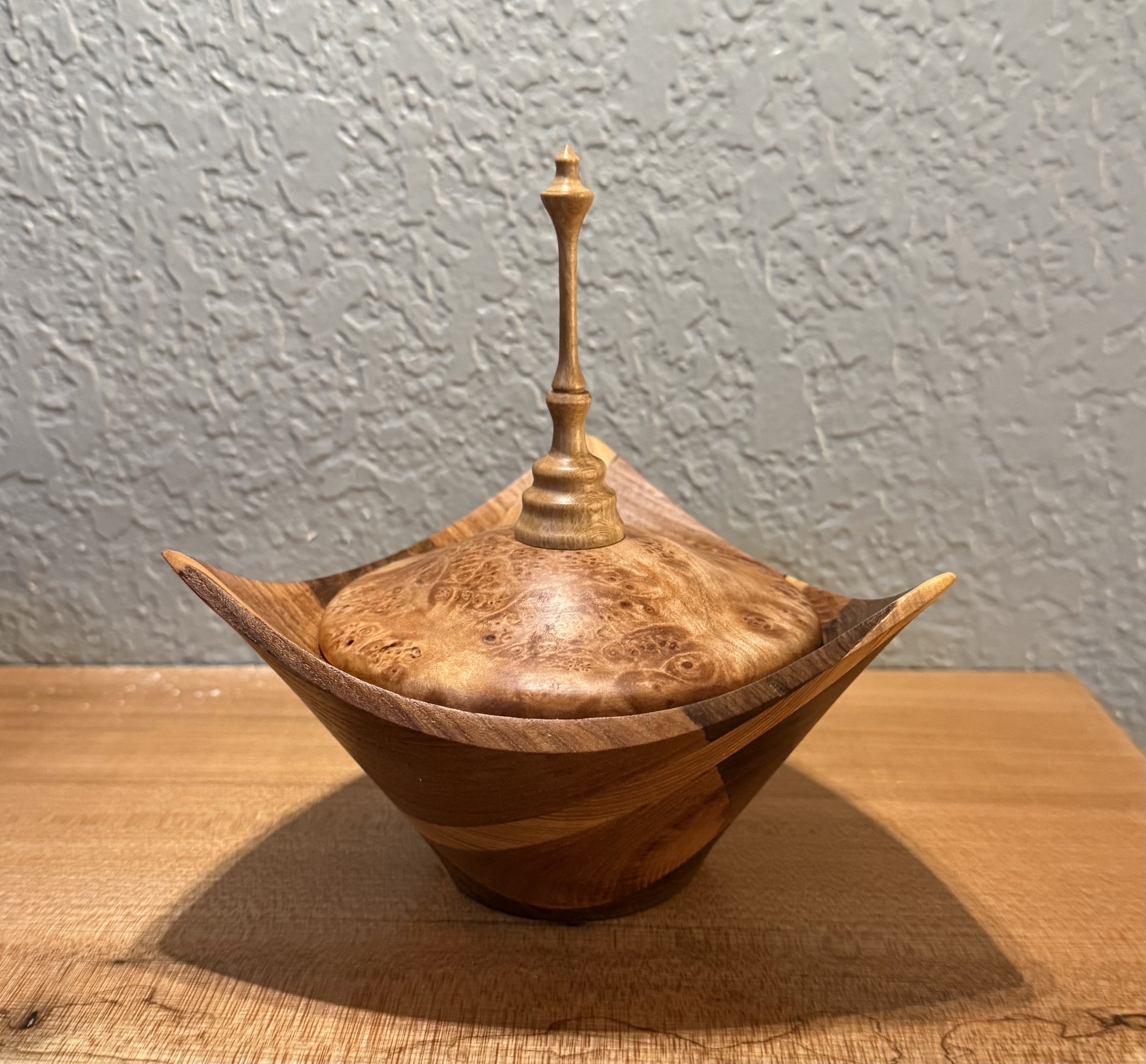 Segmented Three Cornered Jewelry Box